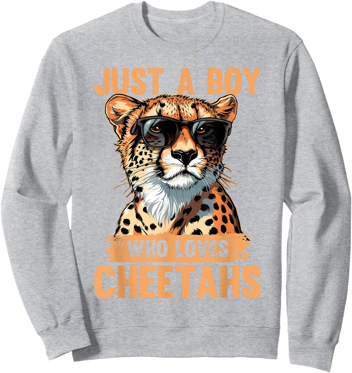 Funny Cheetah Animal Just A Boy Who Loves Cheetahs Sweatshirt - Sweatshirt | Ash