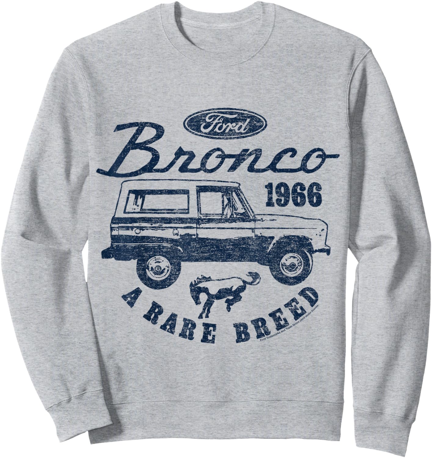 Ford Bronco A Rare Breed 1966 Logo , gray Sweatshirt - Sweatshirt | Ash