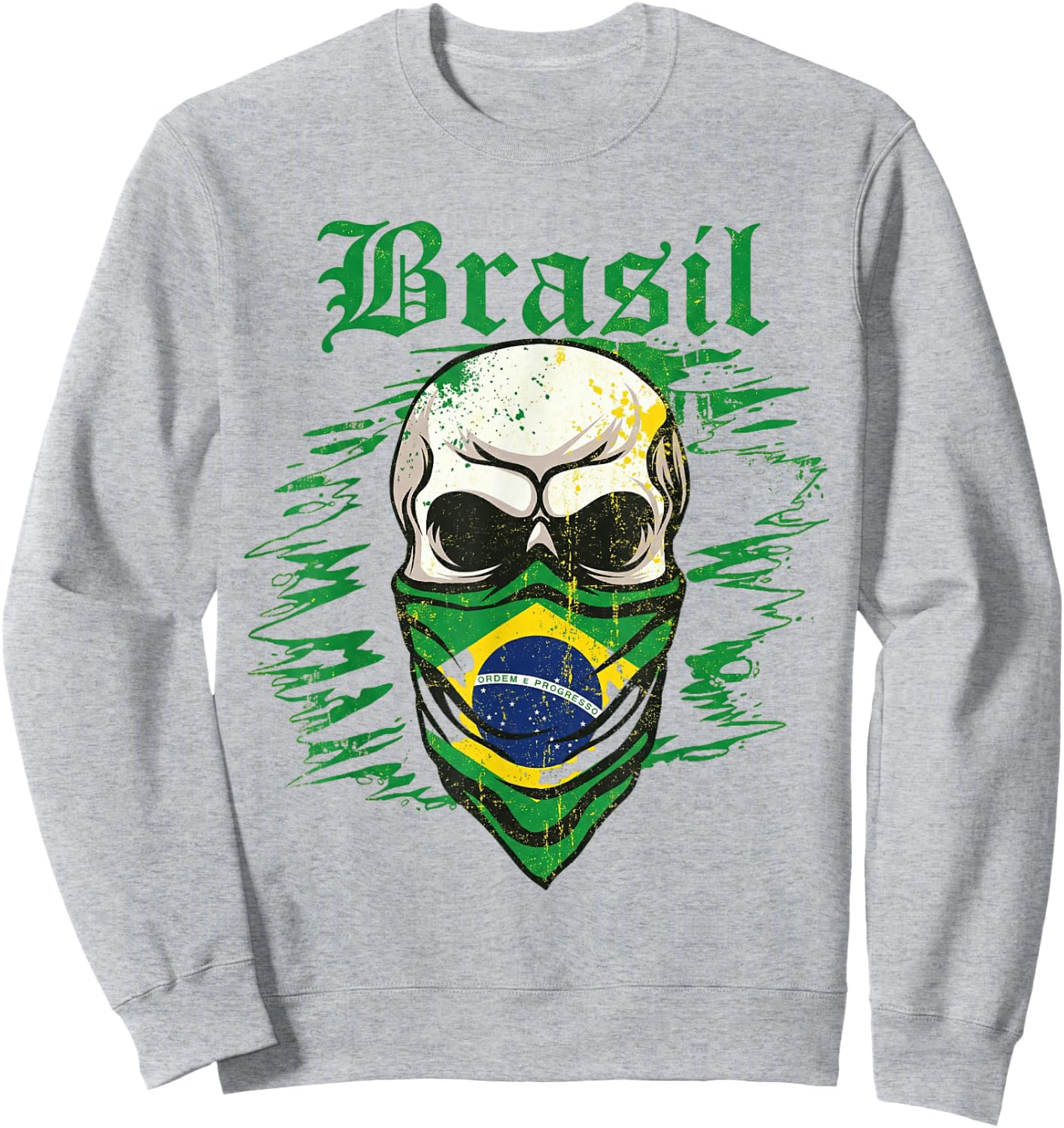 Brésil Cadeau Drapeau Brésil Fan Vintage Samba Brasil Sweatshirt - Sweatshirt | Ash