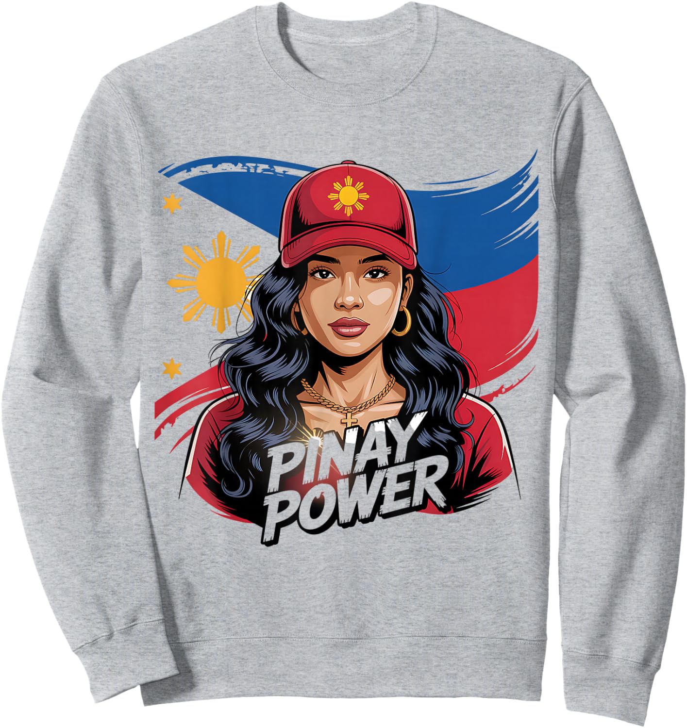 Filipina Girlfriend Pinay Power Sweatshirt - Sweatshirt | Ash