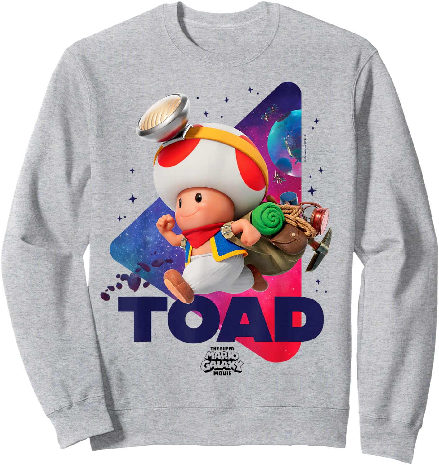 The Super Mario Galaxy Movie Toad Galaxy Run Sweatshirt - Sweatshirt | Ash