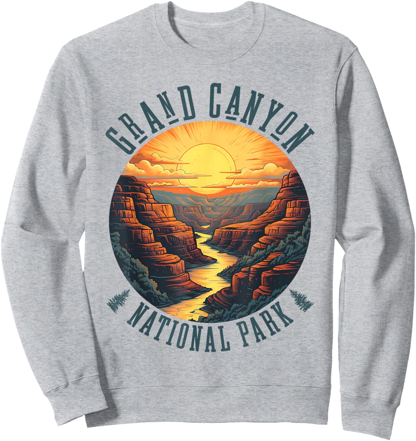 The Grand Canyon National Park Design Sweatshirt - Sweatshirt | Ash
