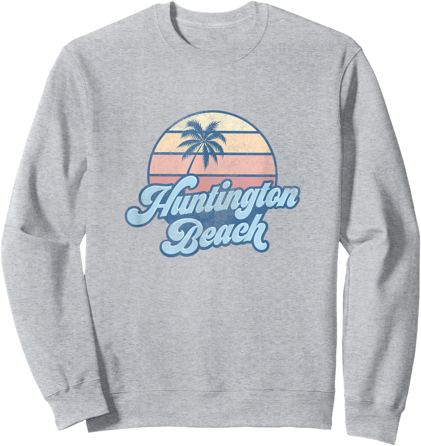 Huntington Beach California CA T Shirt Vintage 70s Surfer Women Girls Kids Sweatshirt - Sweatshirt | Ash