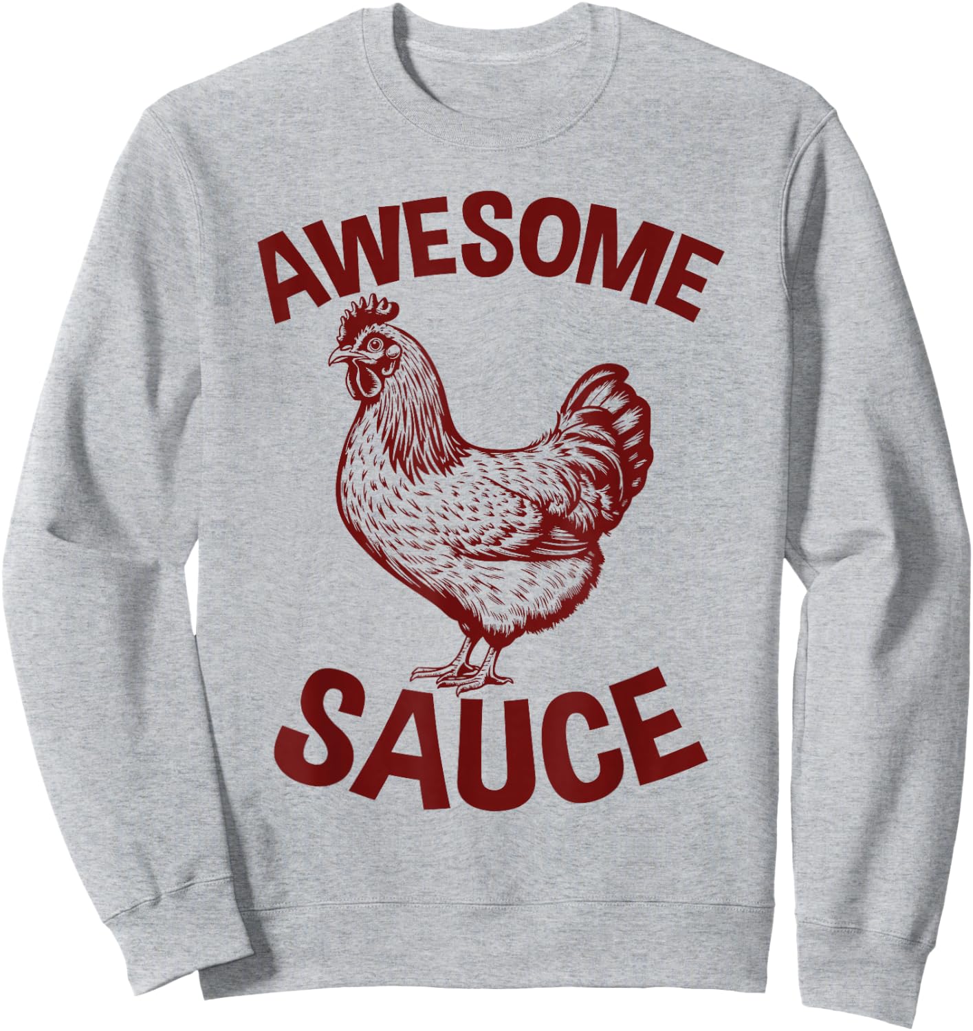 Awesome Sauces Rooster Sriracha Apparel Hot Sweatshirt - Sweatshirt | Ash