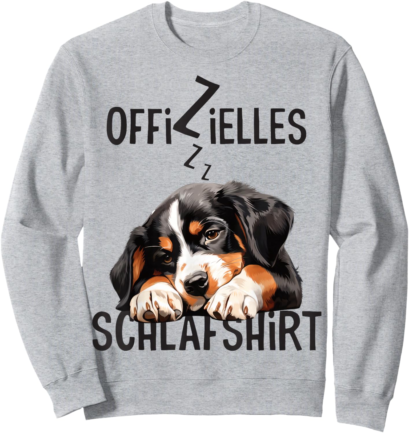 Offizielles Schlafshirt Entlebucher Sennenhund Hund Lustig Sweatshirt - Sweatshirt | Ash