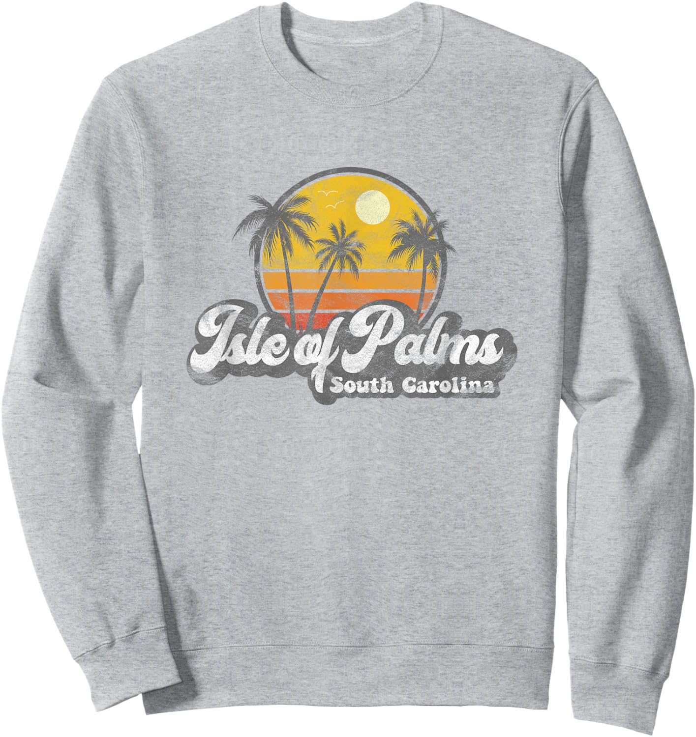 Isle of Palms SC Retro Surfer Sweatshirt - Sweatshirt | Ash