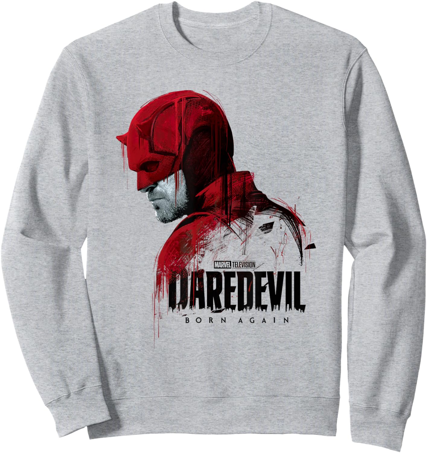 Daredevil Born Again Dripping Side Profile , white, S Sweatshirt - Sweatshirt | Ash