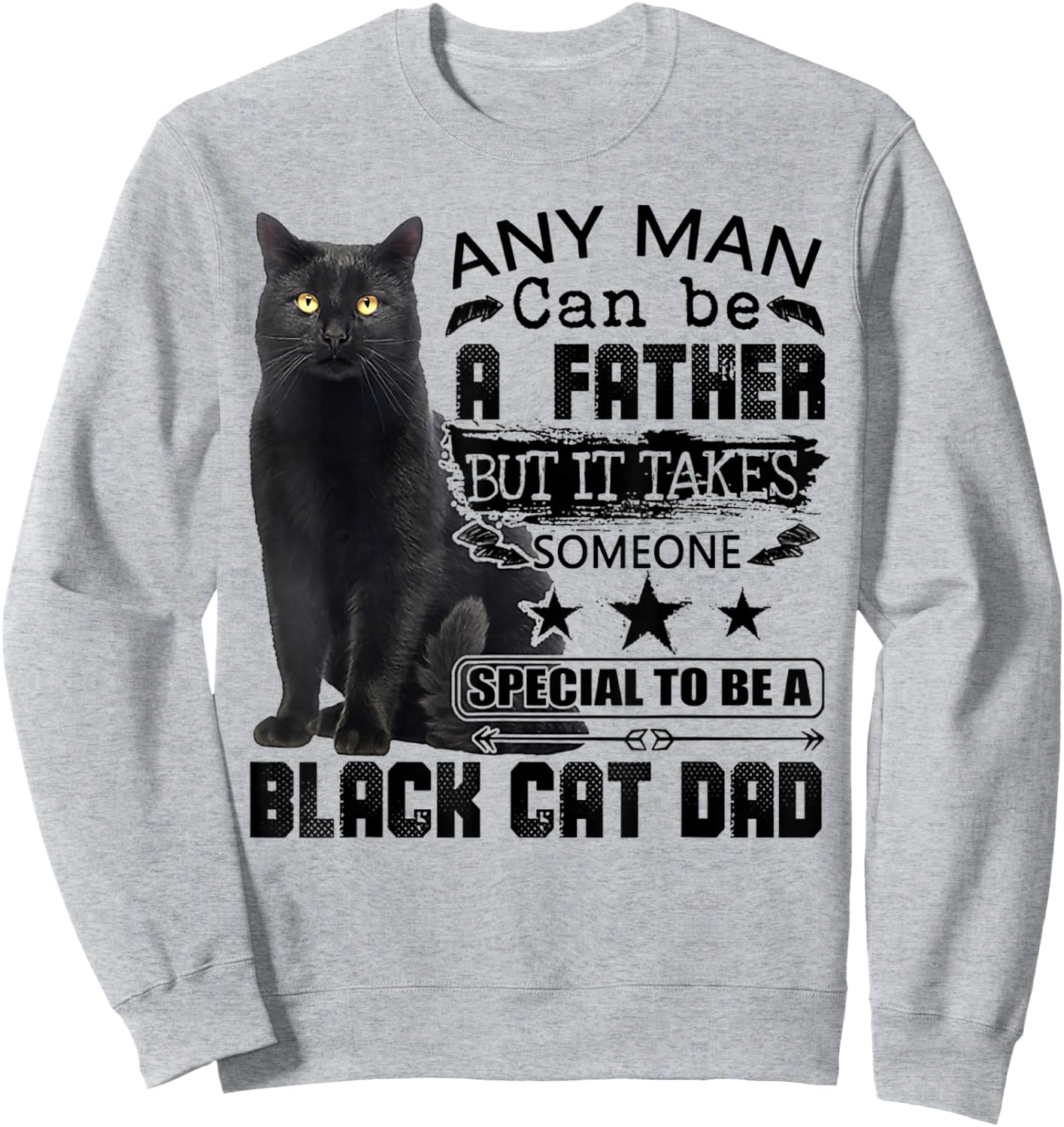 It Takes Someone Special To Be A Black Cat Dad Sweatshirt - Sweatshirt | Ash