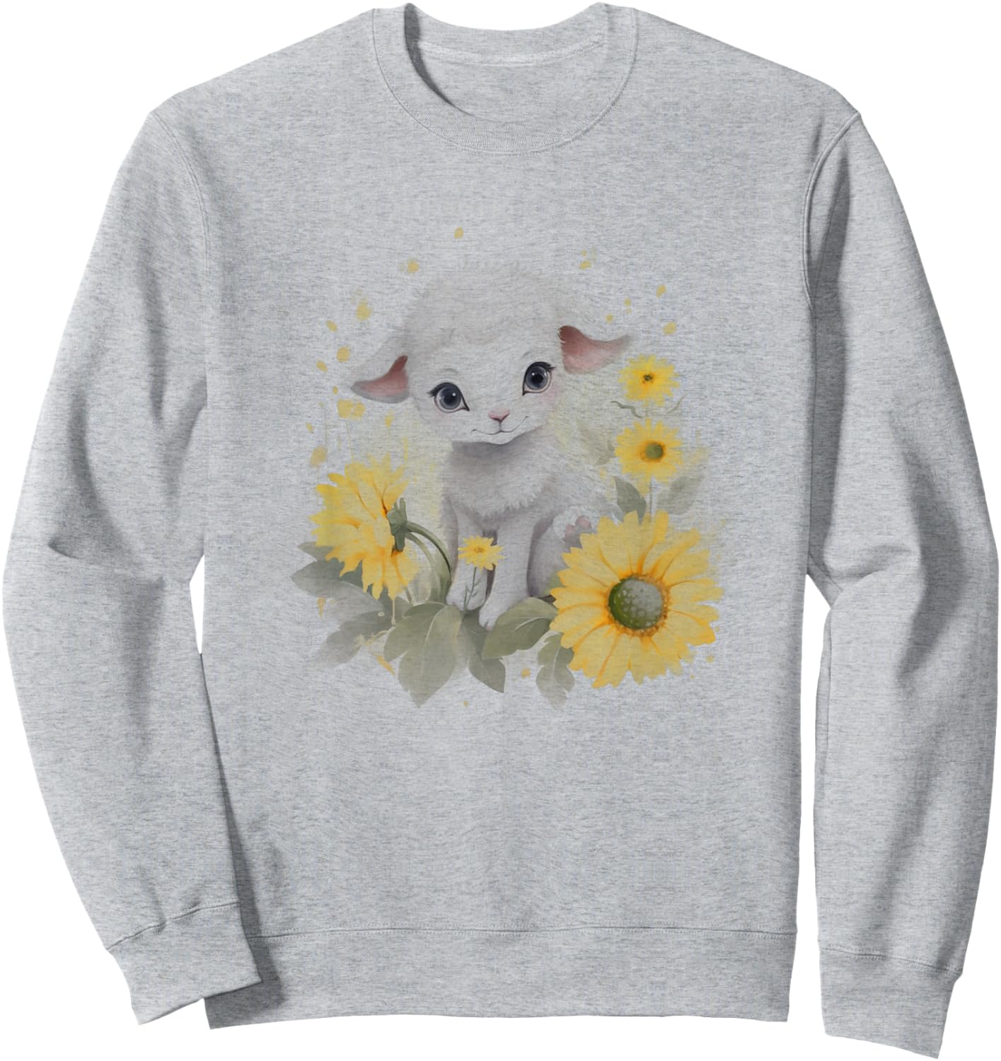 Beautiful baby animal animals - sheep baby sheep, baby lamb Sweatshirt - Sweatshirt | Ash