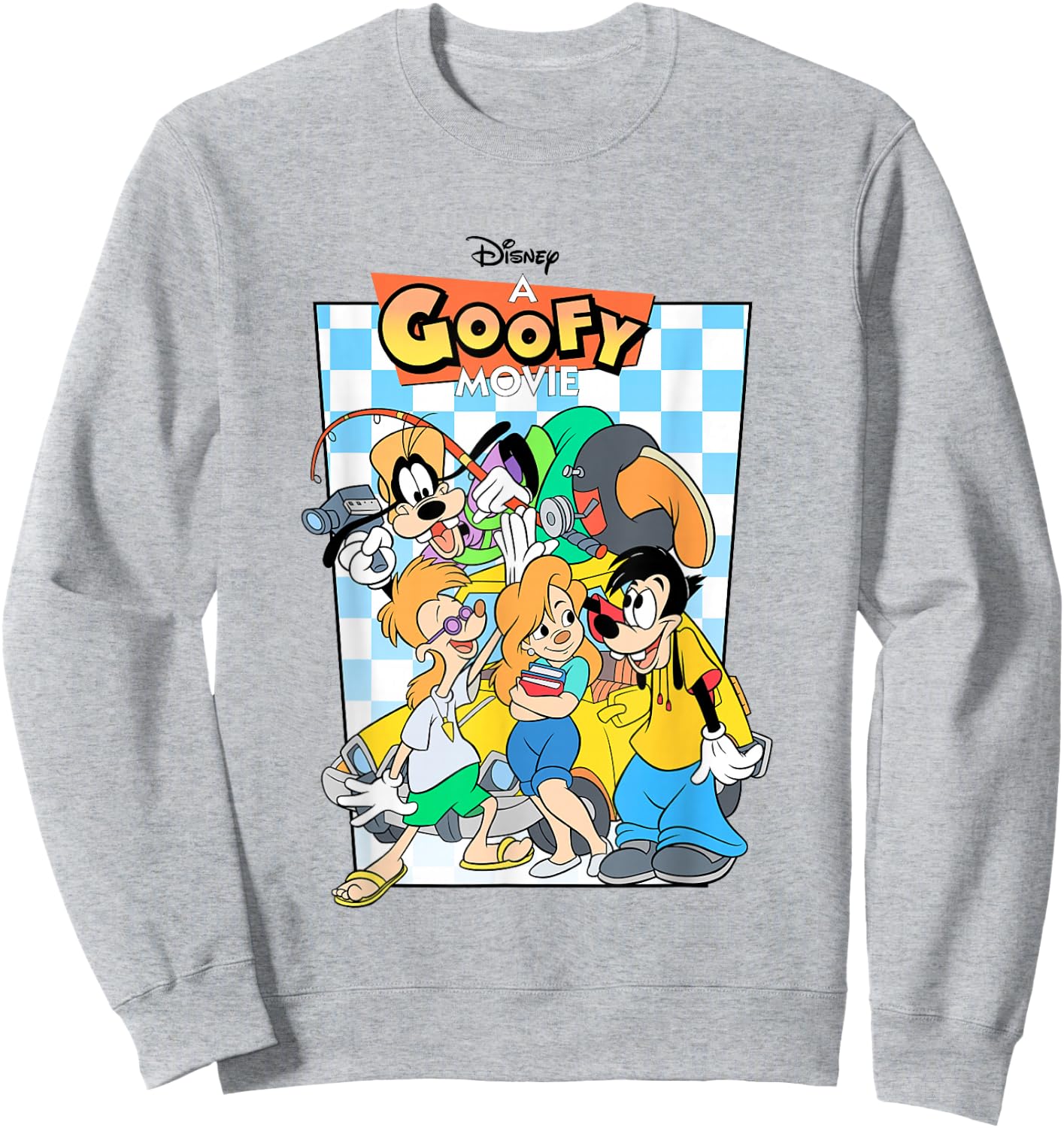 Disney A Goofy Movie Iconic Group Shot Big Chest Poster Sweatshirt - Sweatshirt | Ash