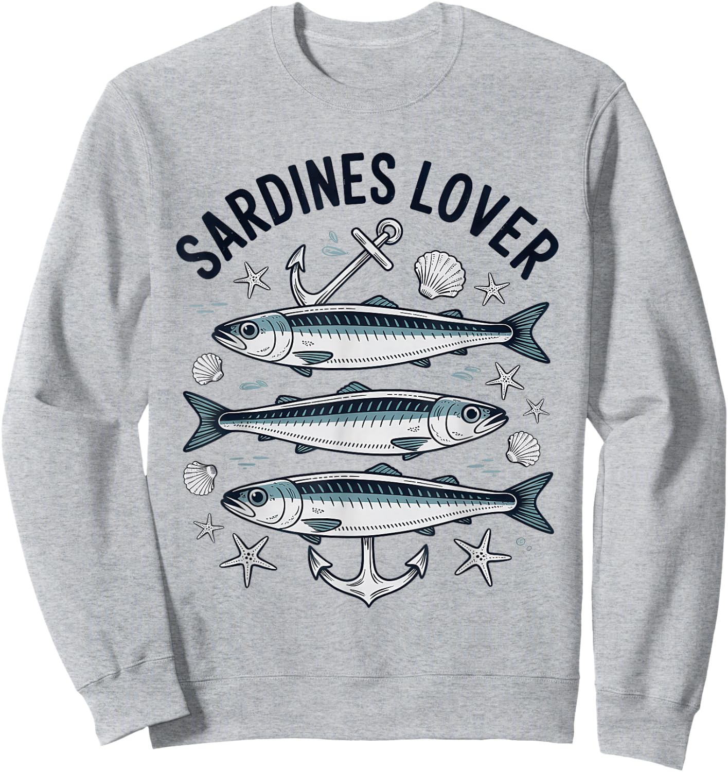 Adore Sardines Fish Sea Sweatshirt - Sweatshirt | Ash