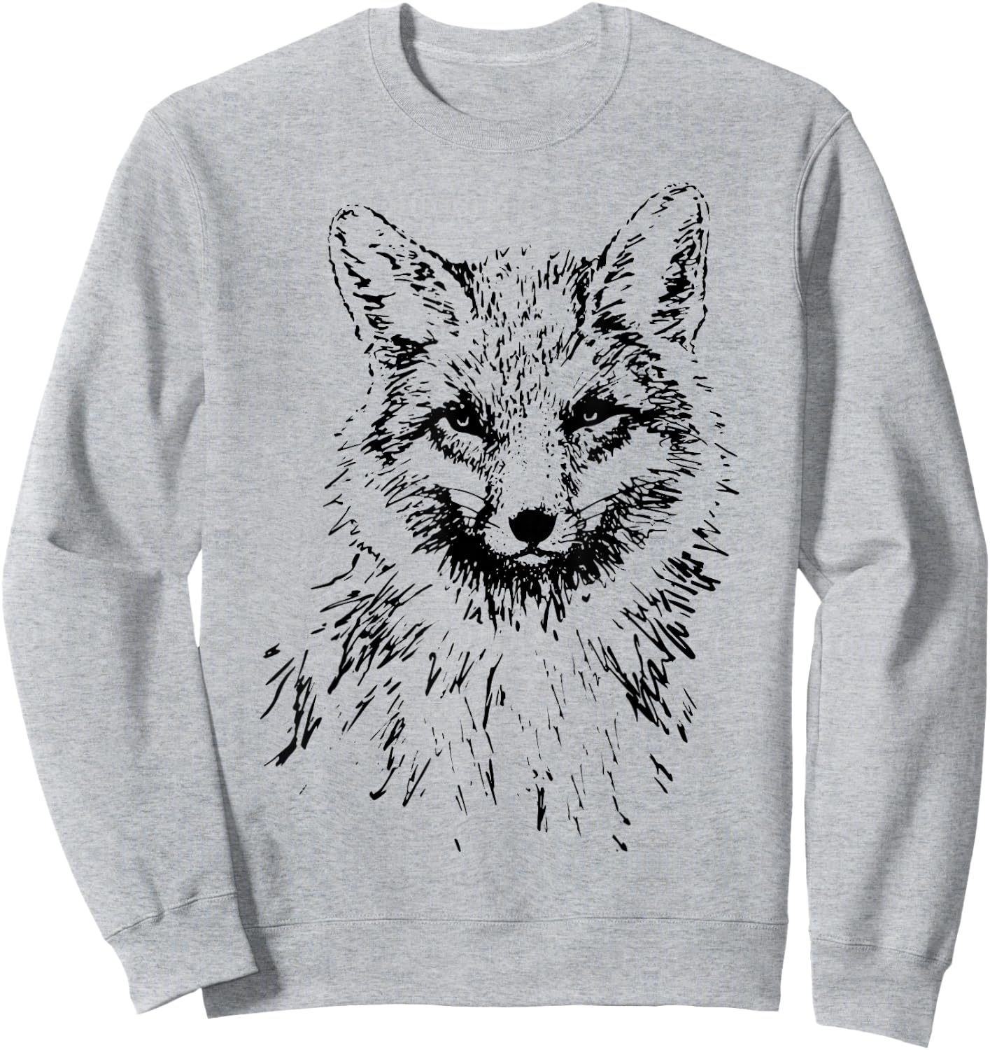 Fox Lovers Fox Motif Animals , gray Sweatshirt - Sweatshirt | Ash