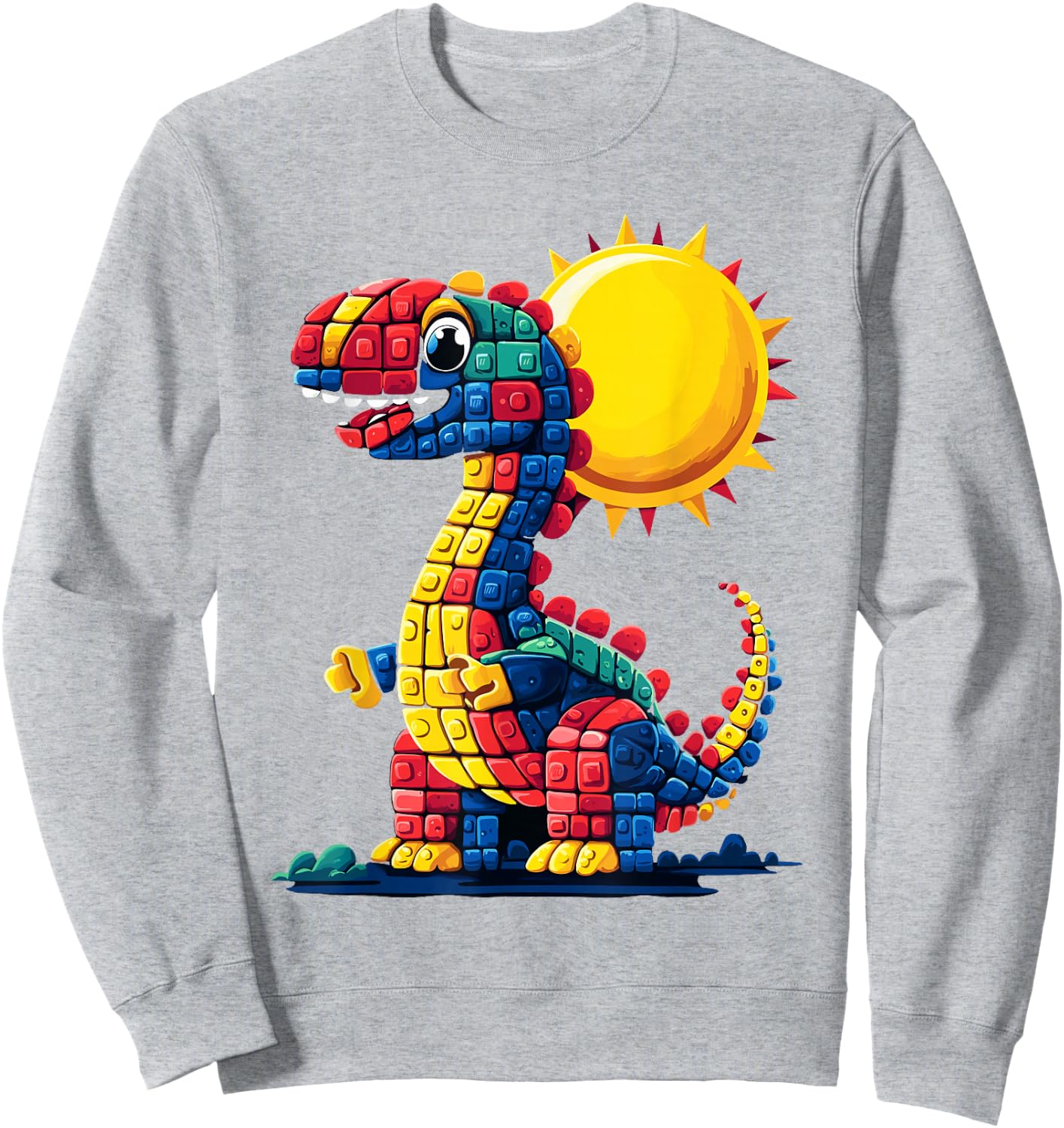 Legosaurus Legos Saurus Sweatshirt - Sweatshirt | Ash