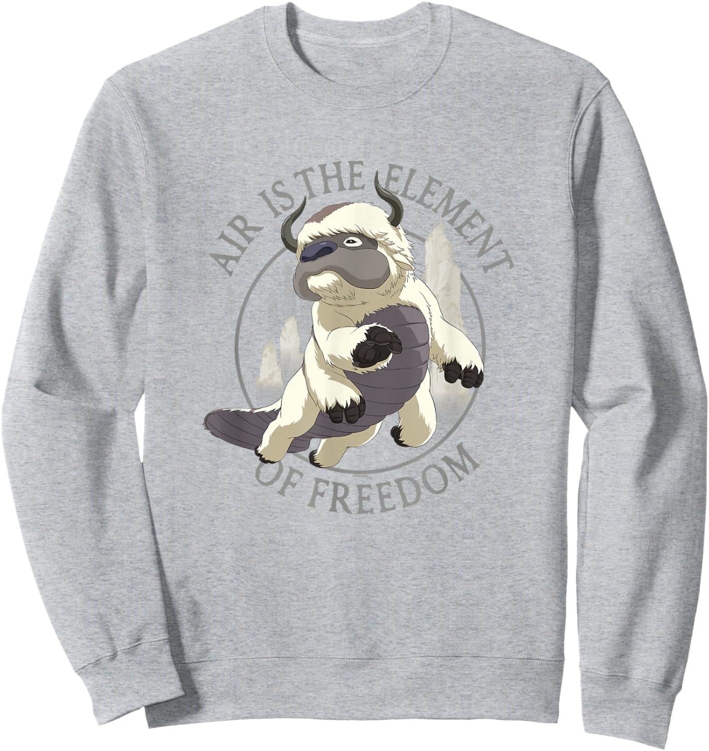Avatar: The Last Airbender Appa Air The Element Of Freedom Sweatshirt - Sweatshirt | Ash