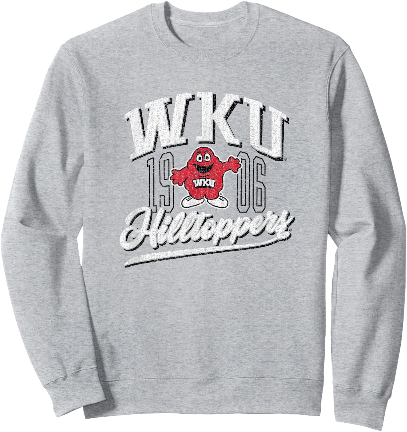 Western Kentucky University Hilltoppers Vintage Script Sweatshirt - Sweatshirt | Ash