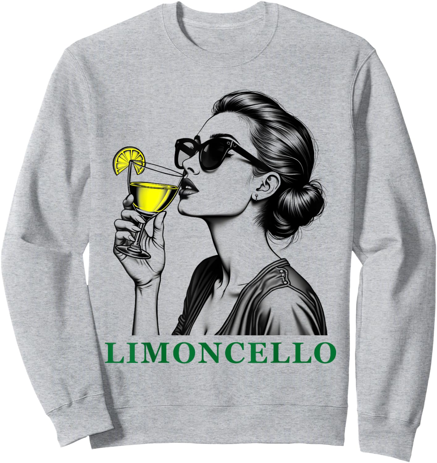 Limoncello Italian Liqueur Sicily Lemon Summer Cocktail Sweatshirt - Sweatshirt | Ash