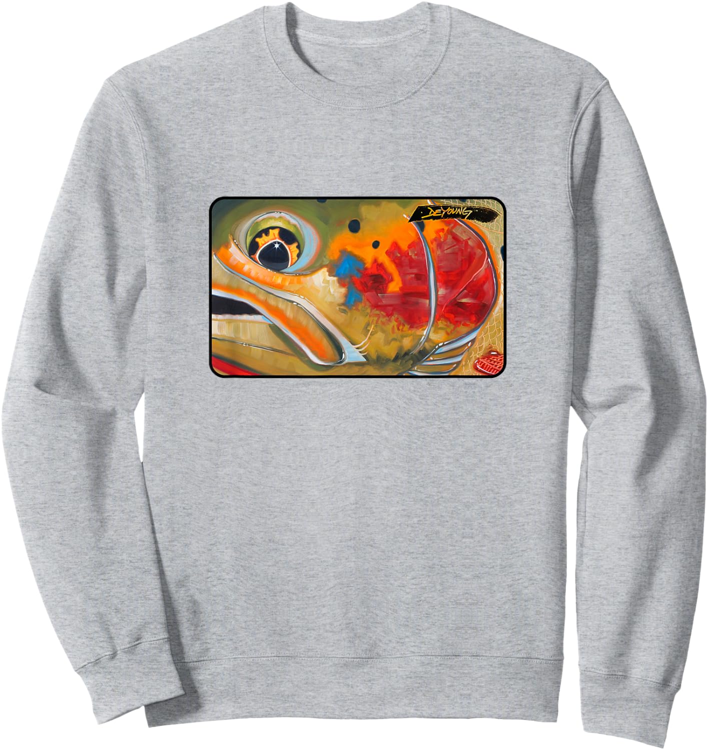 Cutthroat Yellowstone Fly Fishing Derek DeYoung Sweatshirt - Sweatshirt | Ash