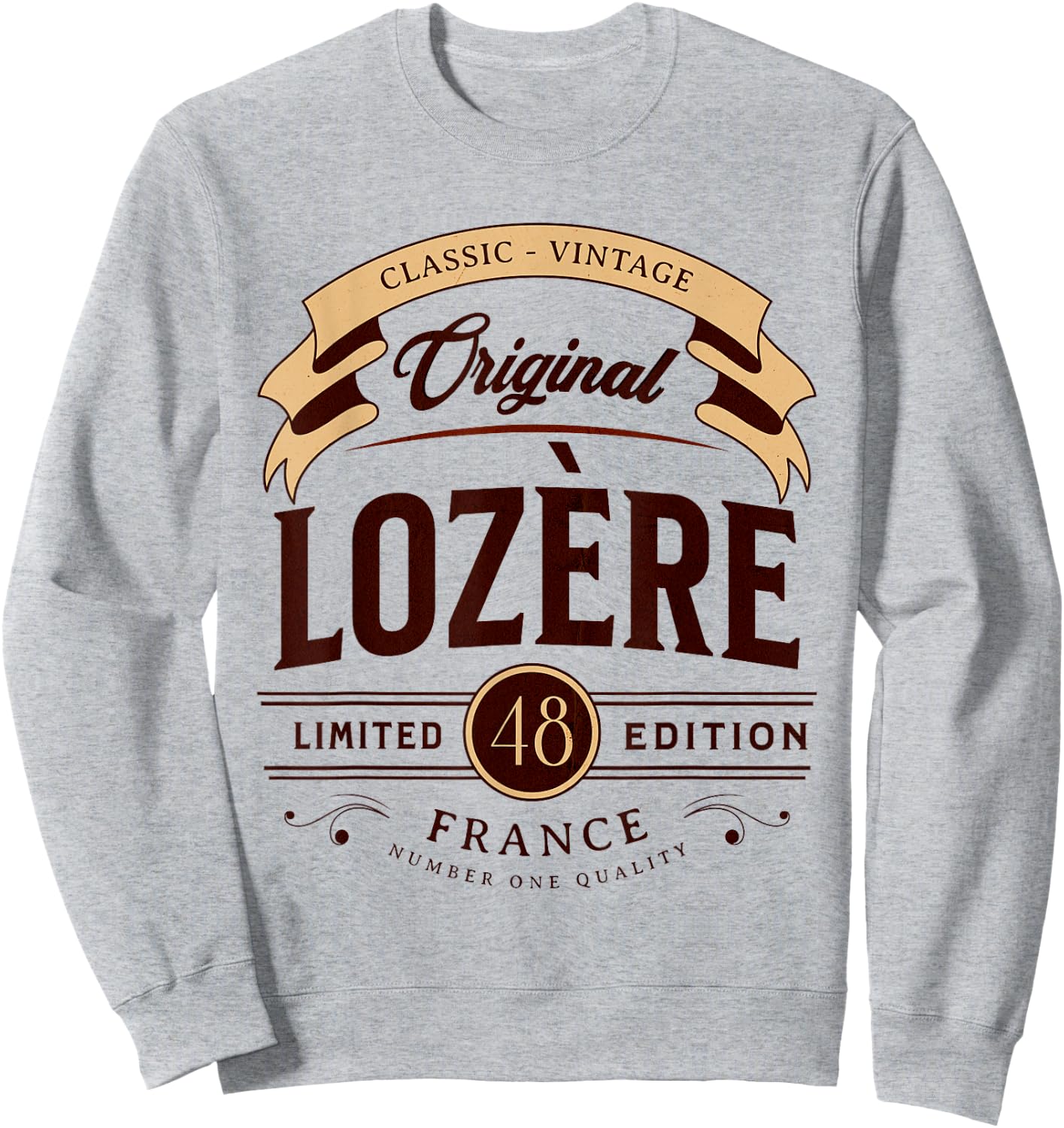 Vintage Lozère France , grey, S Sweatshirt - Sweatshirt | Ash