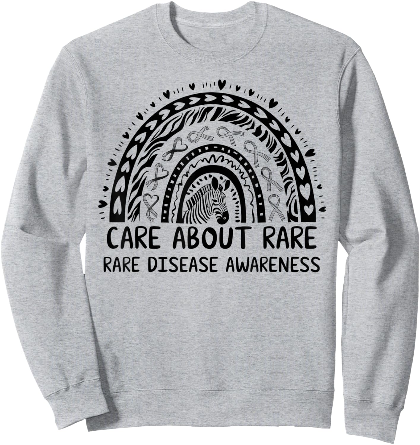 Rare Disease Day 2026 Shirt - Care Rare Disease Awareness Sweatshirt - Sweatshirt | Ash