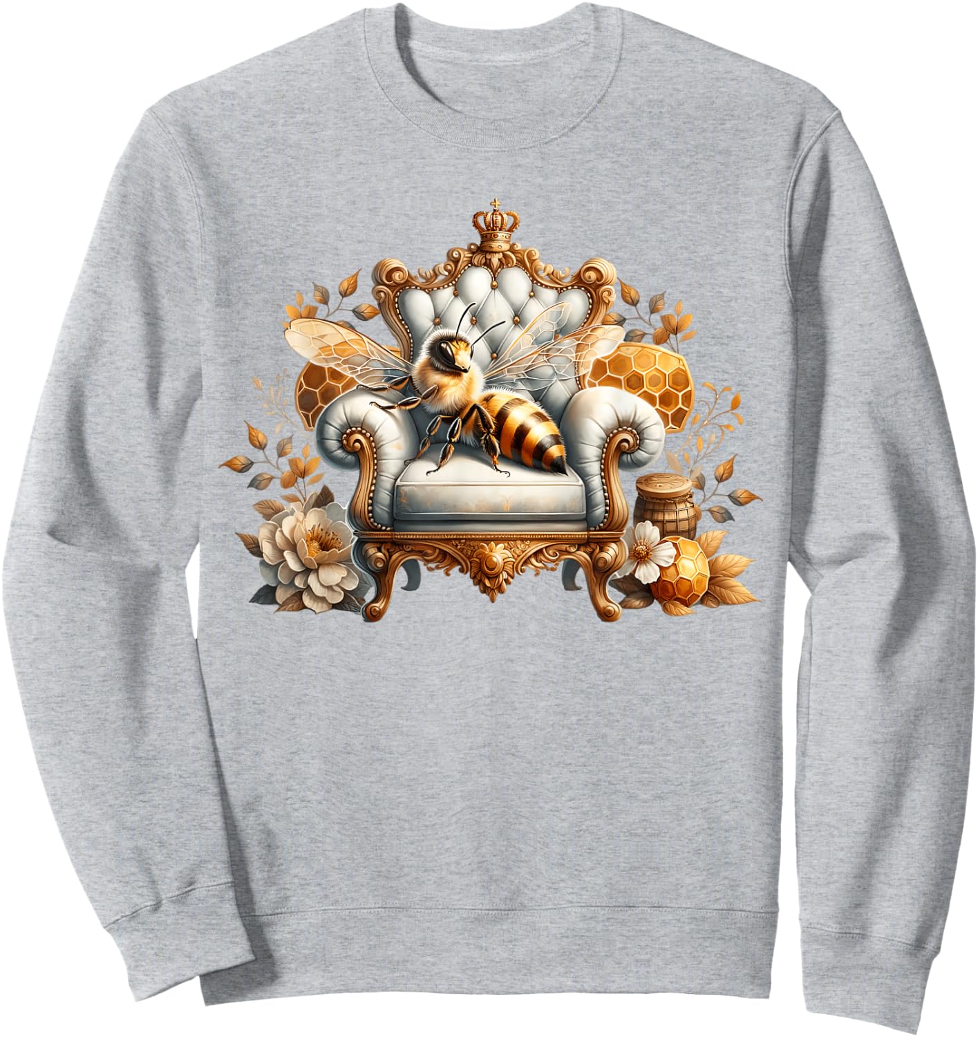 Yellow Bee Accessories Bee Keepers And Queen Bee Sweatshirt - Sweatshirt | Ash