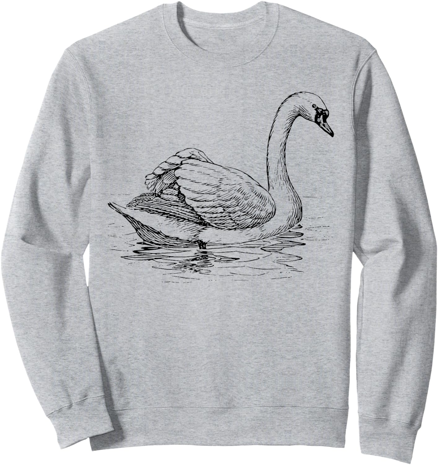 Vintage Illustration of a Swan Sweatshirt - Sweatshirt | Ash