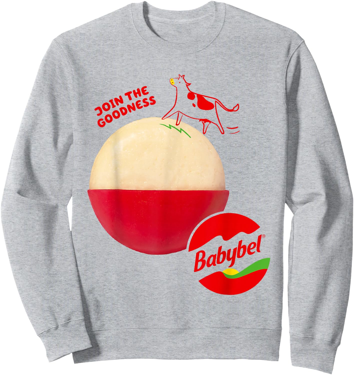Babybel Join The Goodness , White Sweatshirt - Sweatshirt | Ash