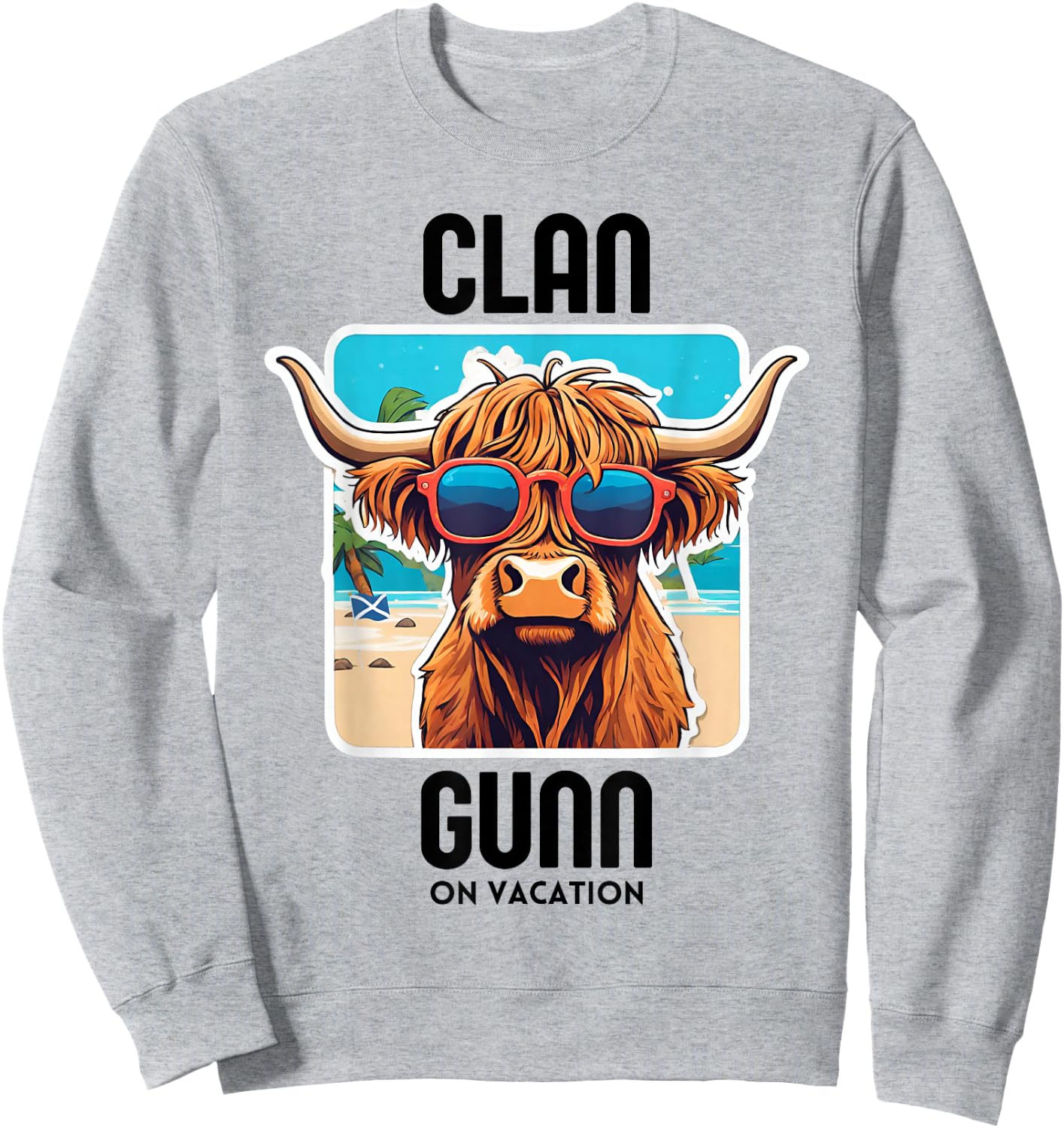 Gunn Clan Vacation Scottish Family Name Party Sweatshirt - Sweatshirt | Ash