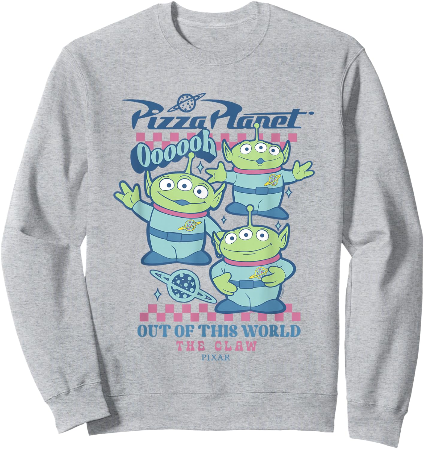 Disney Pixar Toy Story Pizza Planet Aliens The Claw Retro Sweatshirt - Sweatshirt | Ash