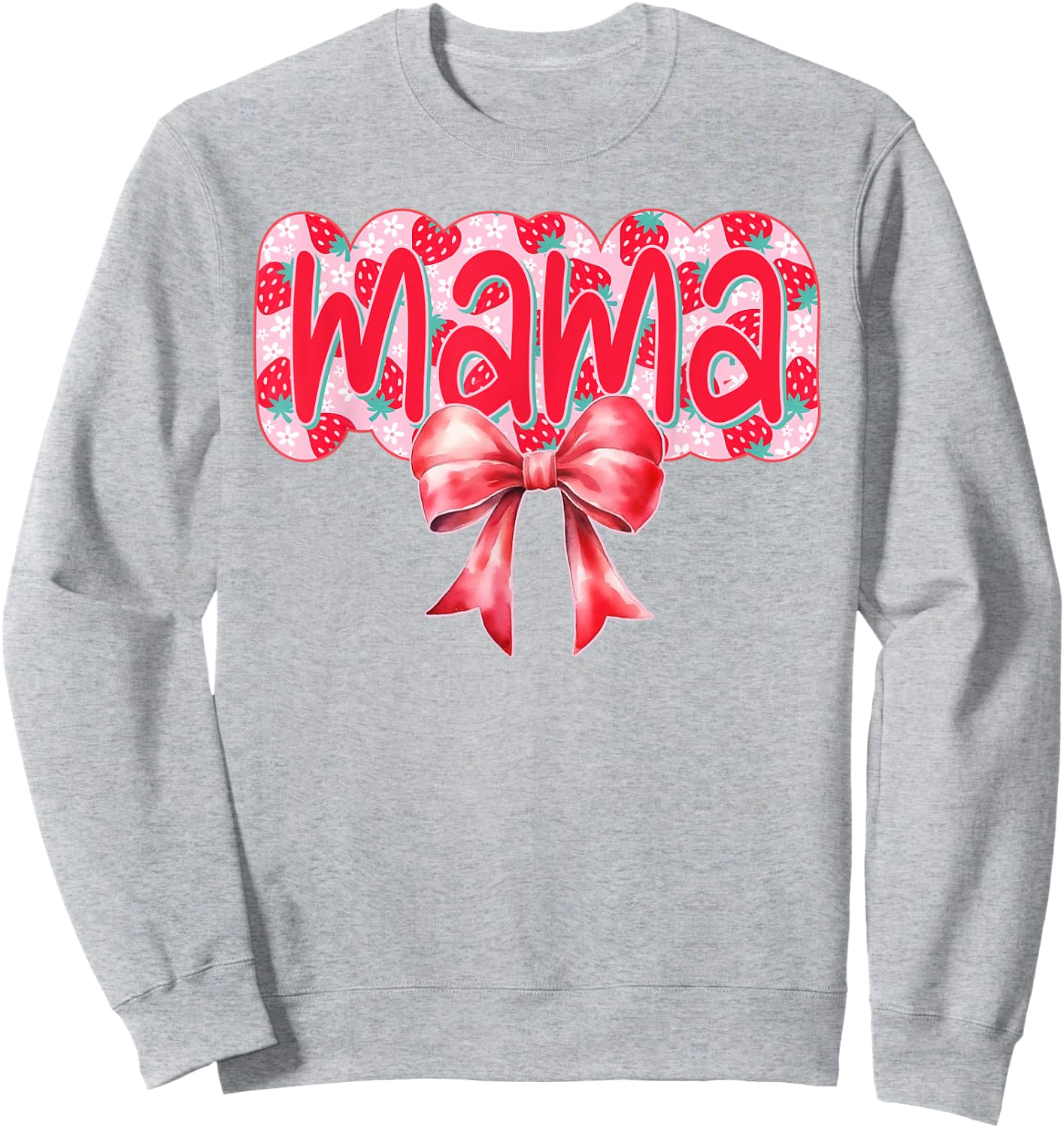 Mama Of The Berry First Birthday Strawberry Family Matching Sweatshirt - Sweatshirt | Ash
