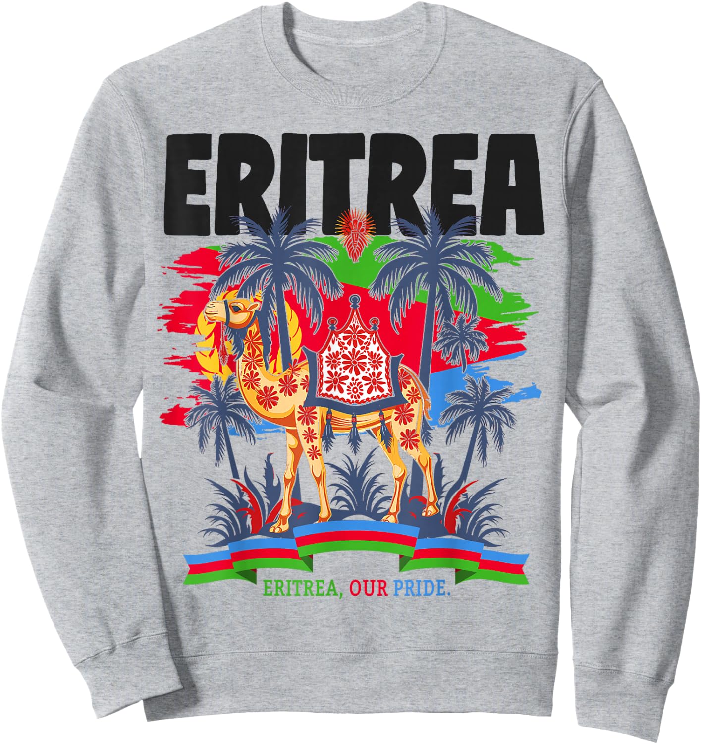 Eritrean Flag Outfit Ideas for Children & Camel Eritrean Flag Sweatshirt - Sweatshirt | Ash