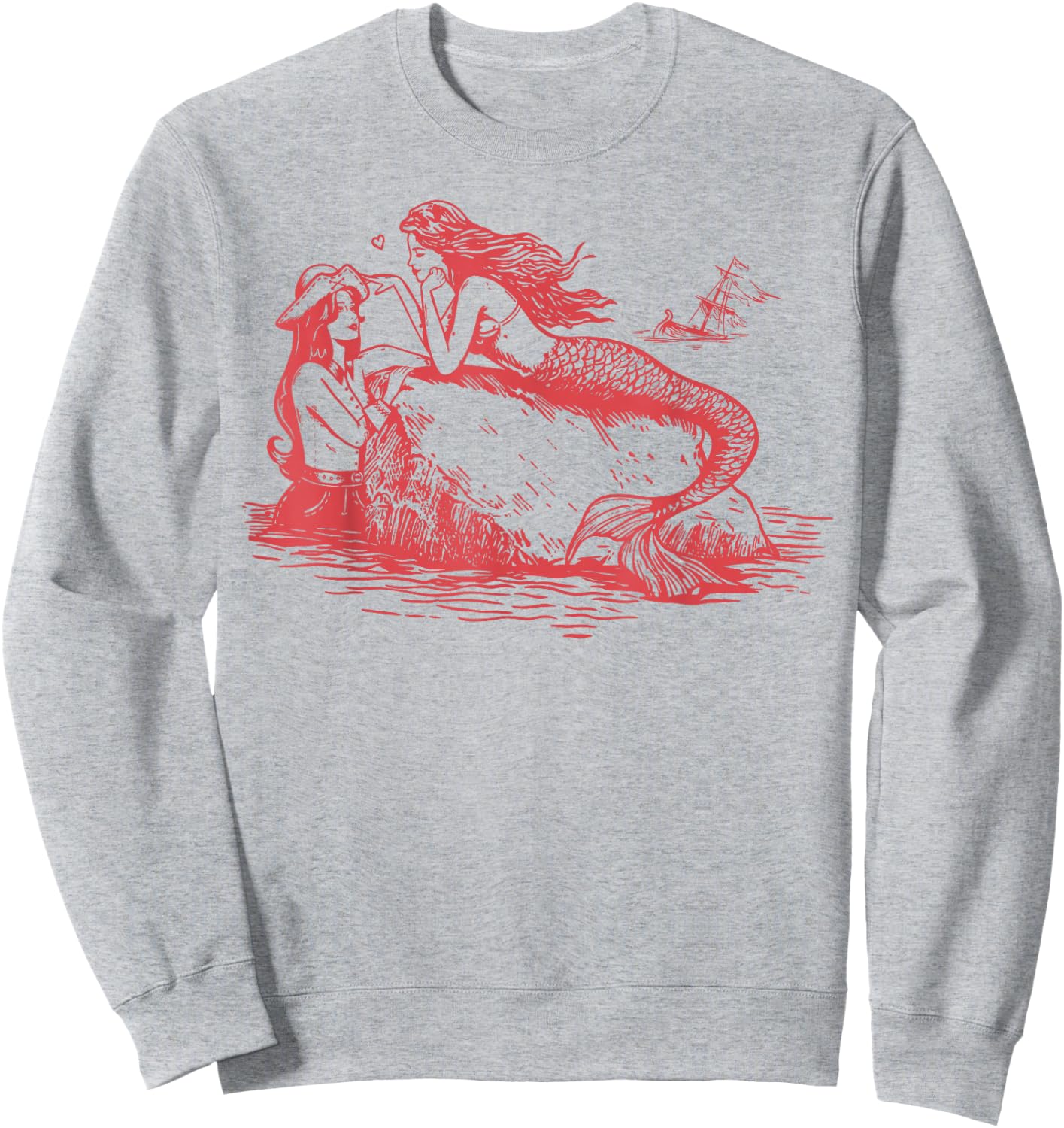 Sapphic Mermaid Lesbian Love Sapphic Subtle Fruity Month Sweatshirt - Sweatshirt | Ash