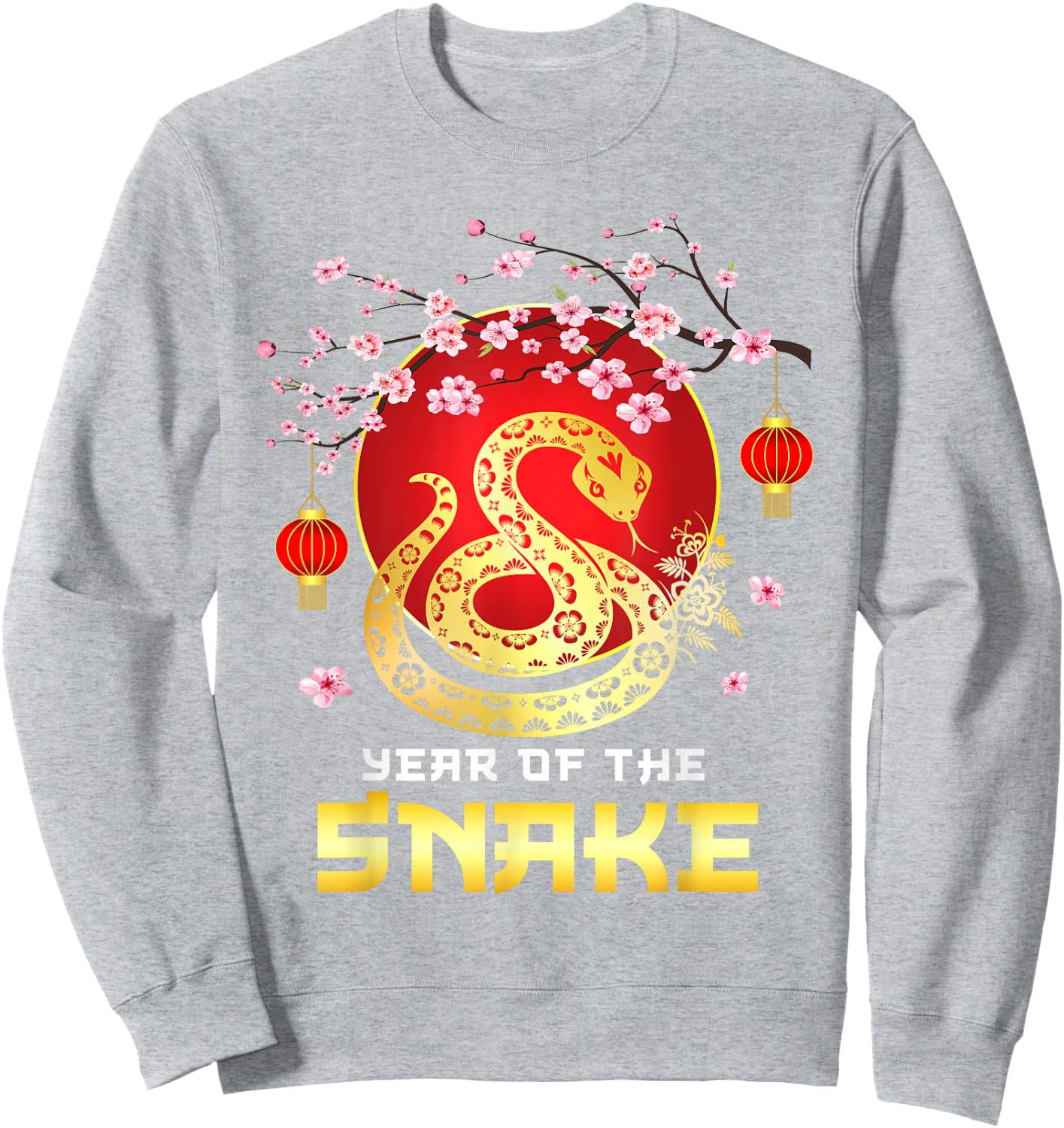 Amazing Year of The Snake 2025 Chinese New Year Zodiac Snake Sweatshirt - Sweatshirt | Ash