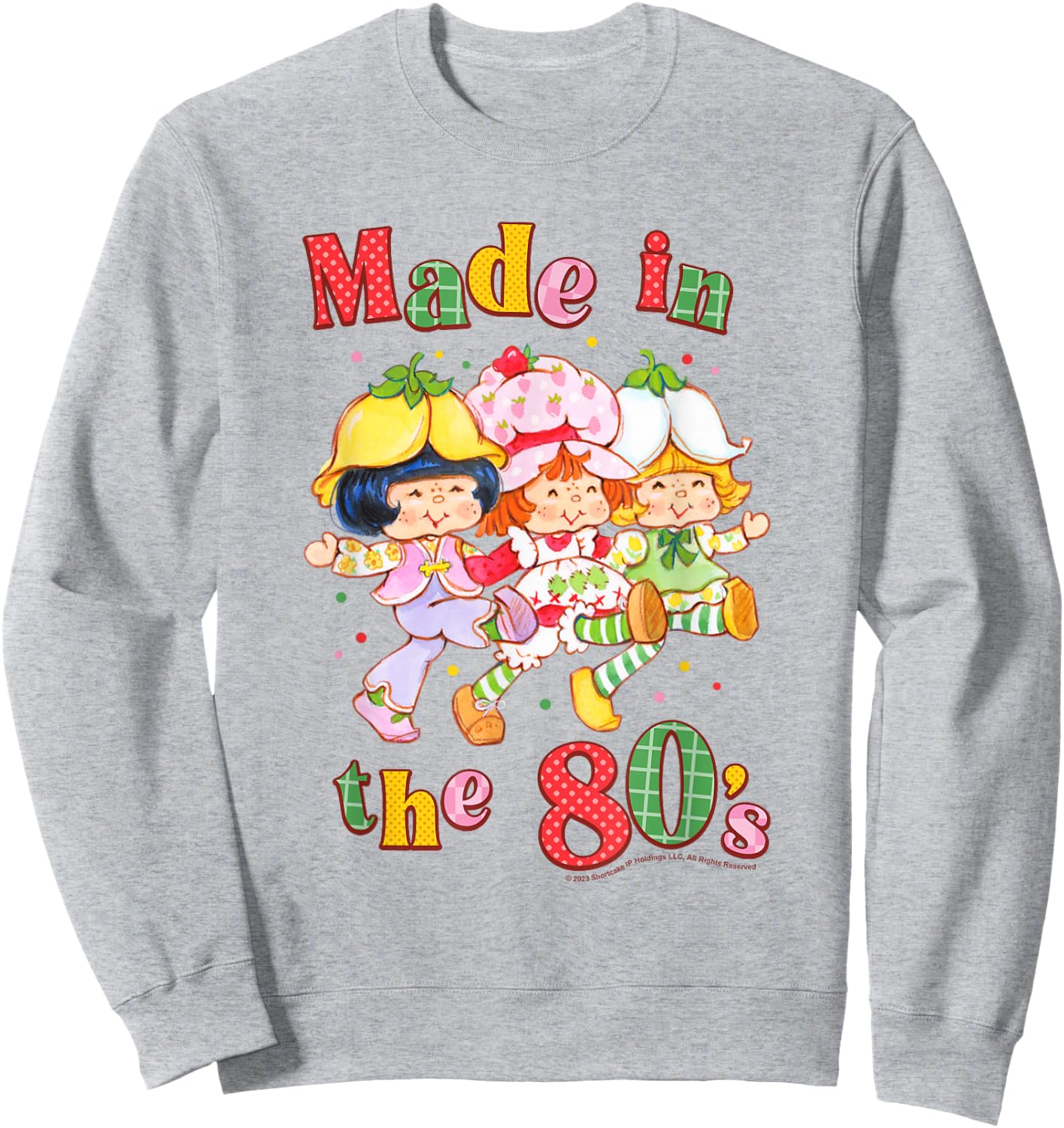 Strawberry Shortcake Made in The Eighties Patchwork Logo Sweatshirt - Sweatshirt | Ash