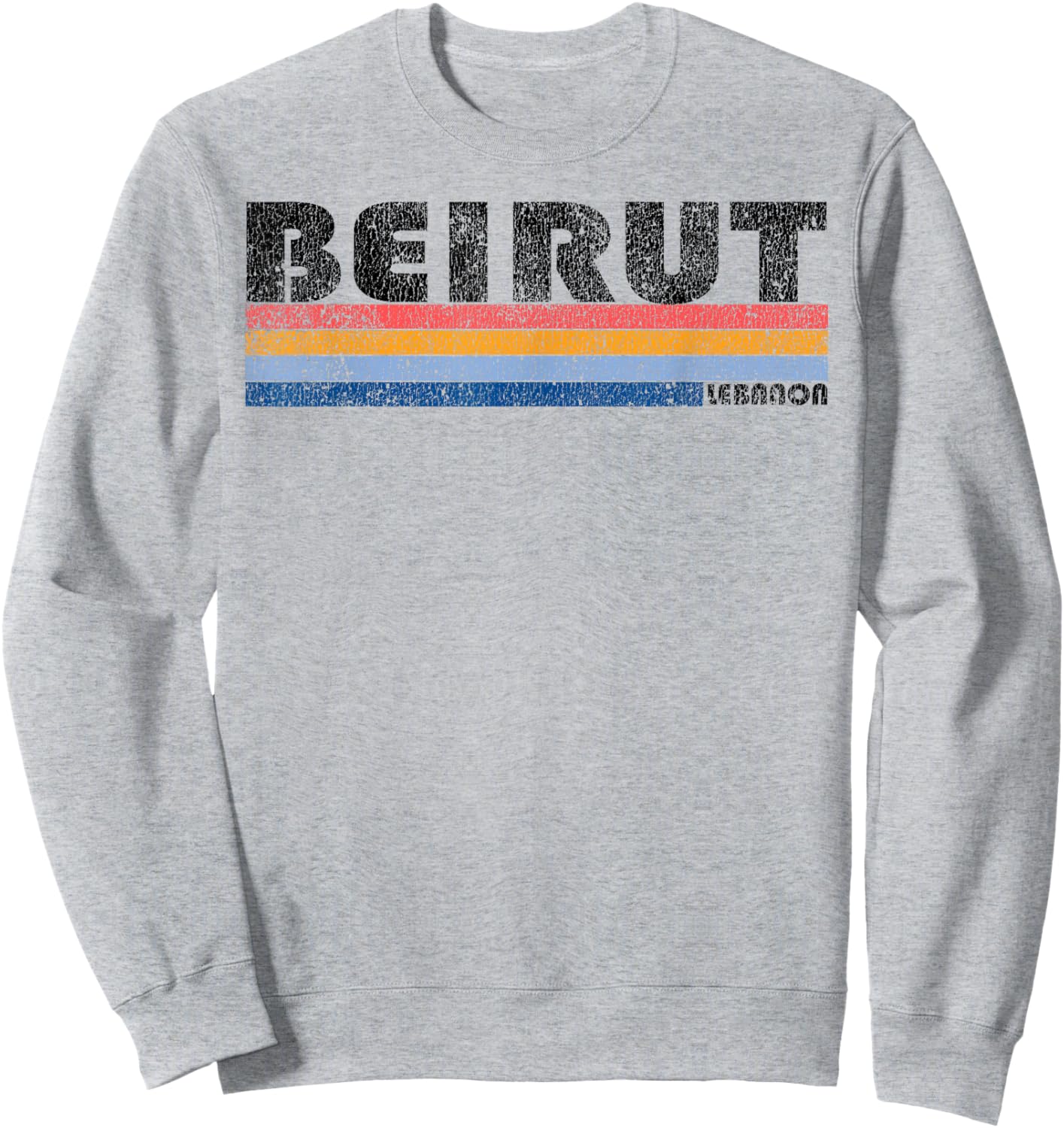 Vintage 1980s Style Beirut Lebanon design Sweatshirt - Sweatshirt | Ash