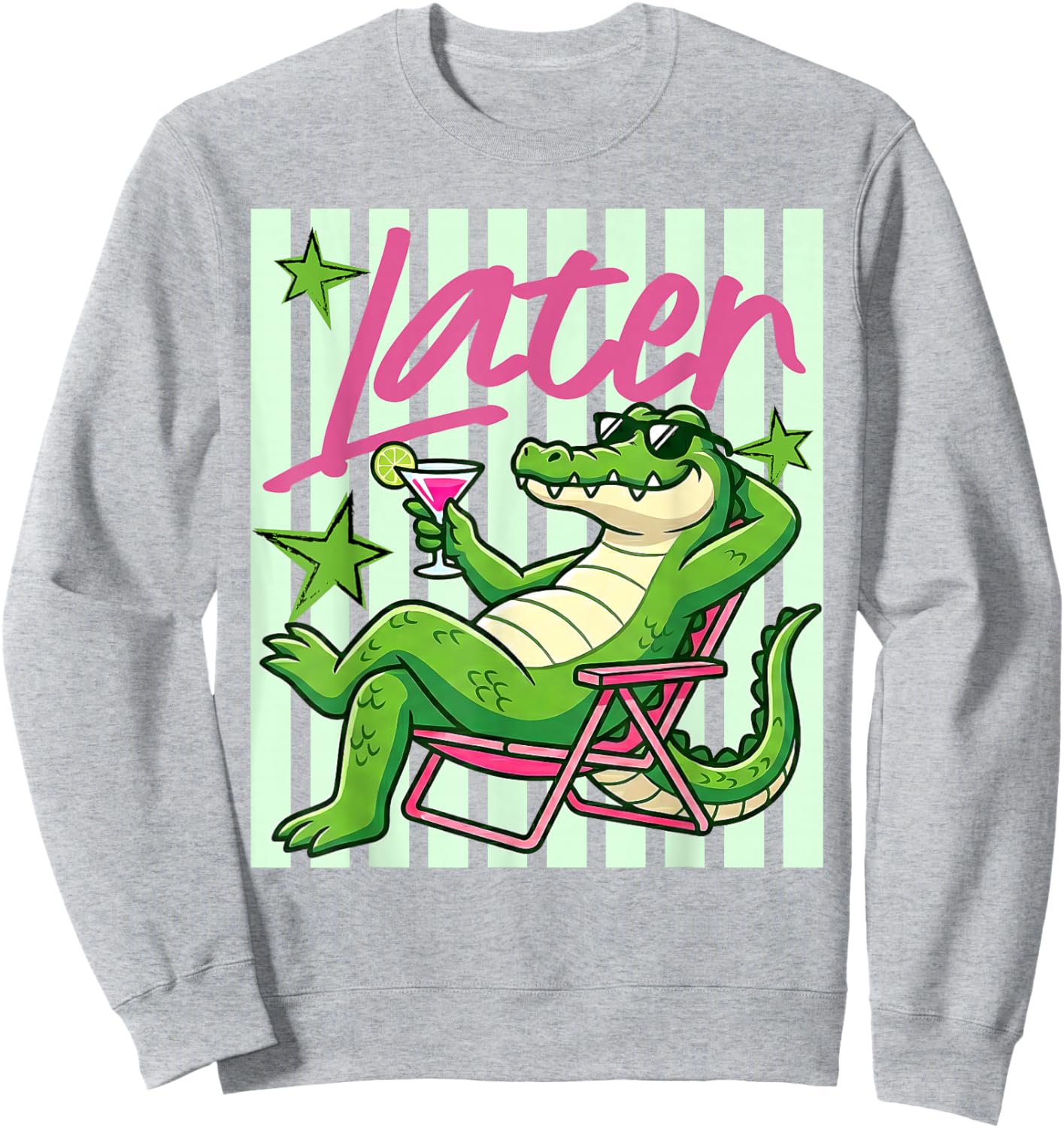 Later Gator Cute Graphic Funny Alligator Sweatshirt - Sweatshirt | Ash