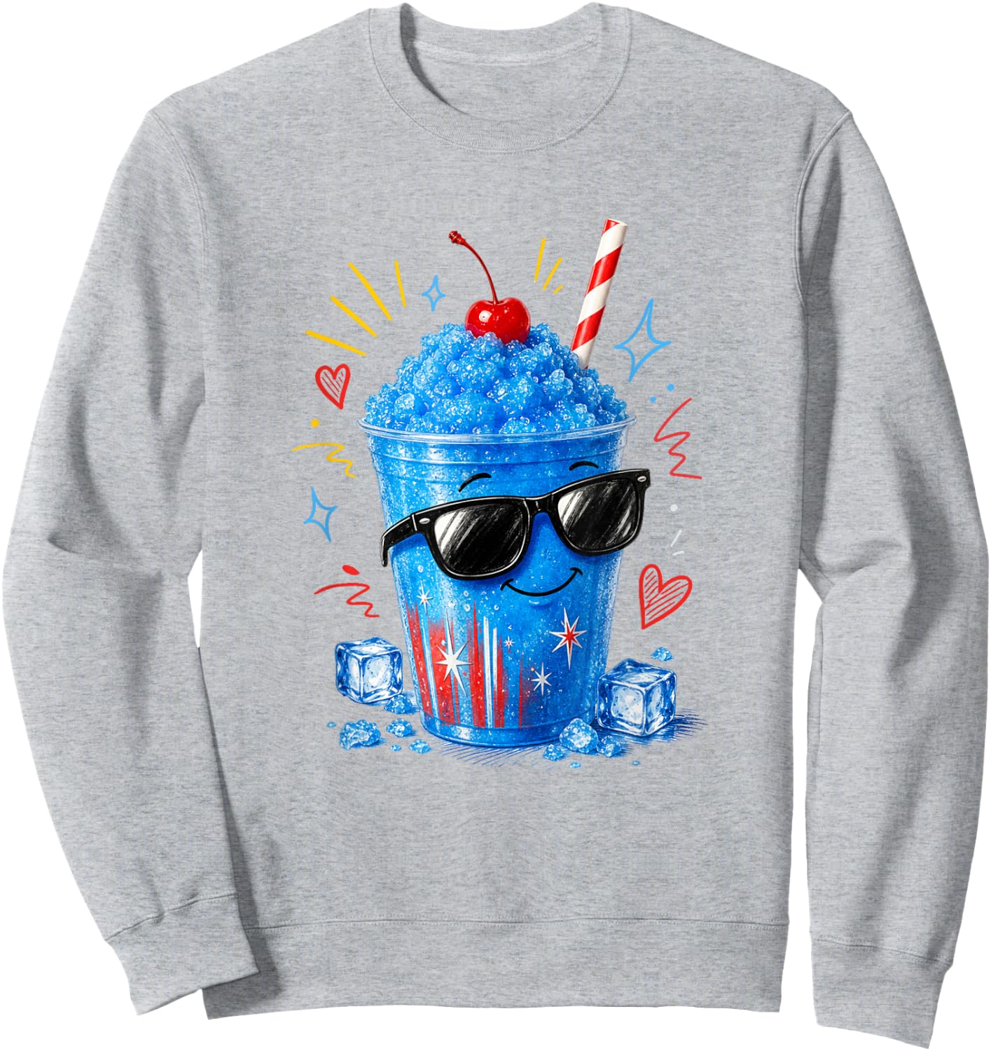 Slushies Cool Fun Summer Slushy Drink Slushie Lover Sweatshirt - Sweatshirt | Ash