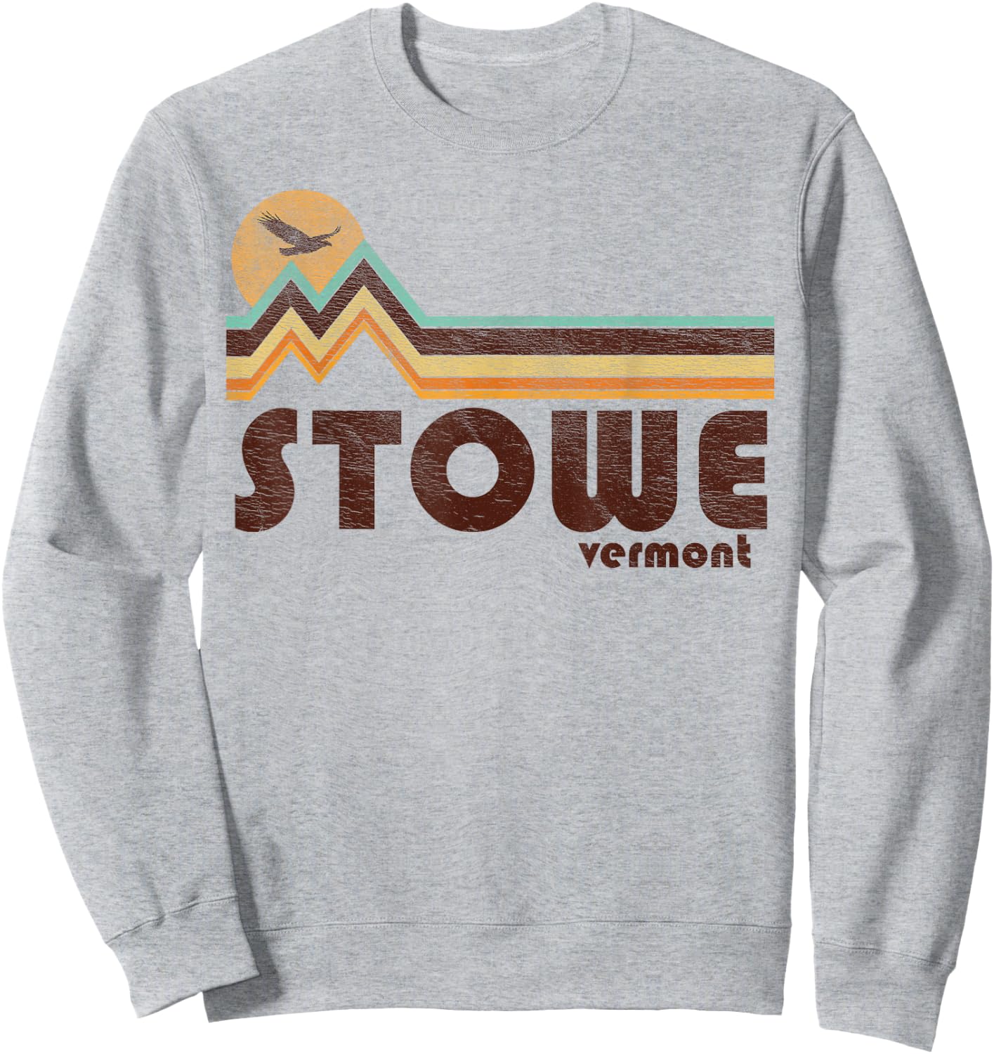 Stowe Vermont VT 70s 80s Retro Style Vintage Souvenir Travel Sweatshirt - Sweatshirt | Ash