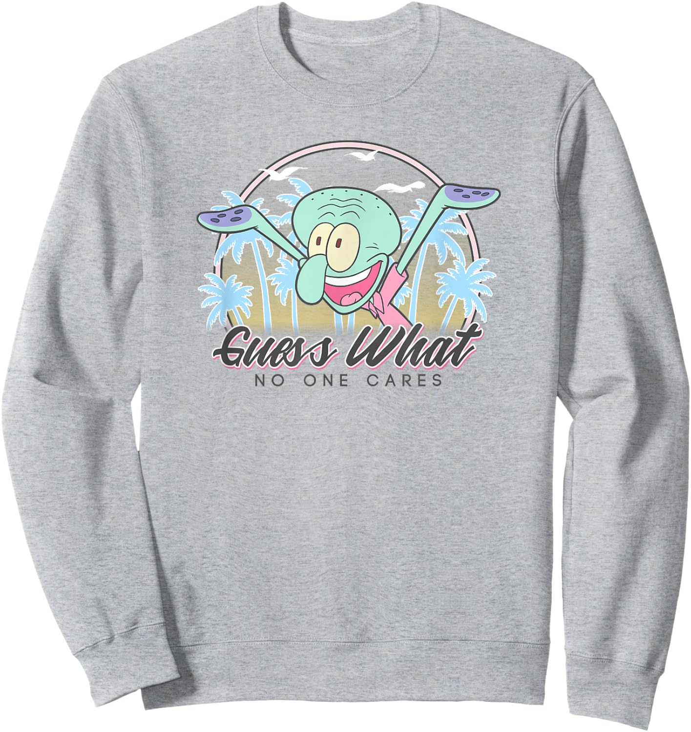 Spongebob Squarepants Squidward Guess What No One Cares! Sweatshirt - Sweatshirt | Ash