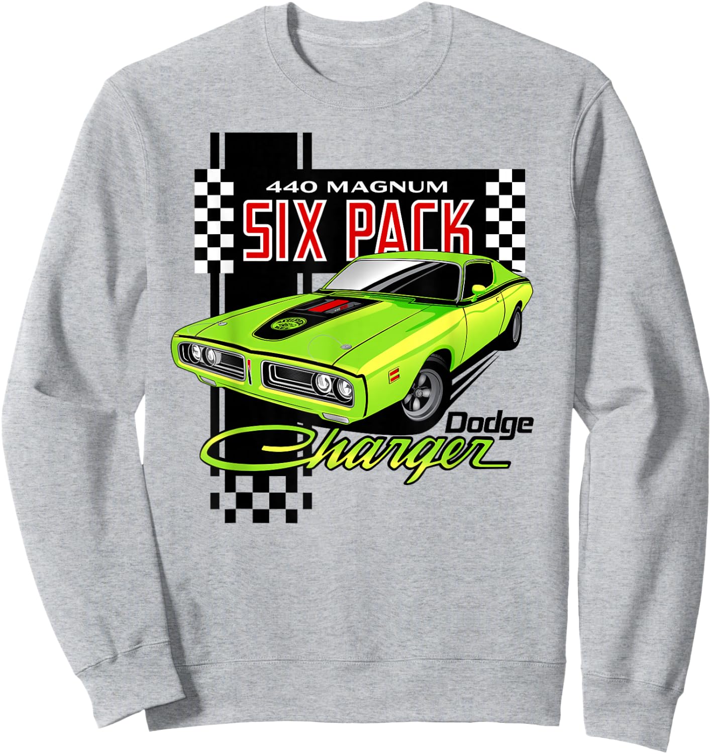 Dodge Charger 440 Magnum Sixpack Sweatshirt - Sweatshirt | Ash