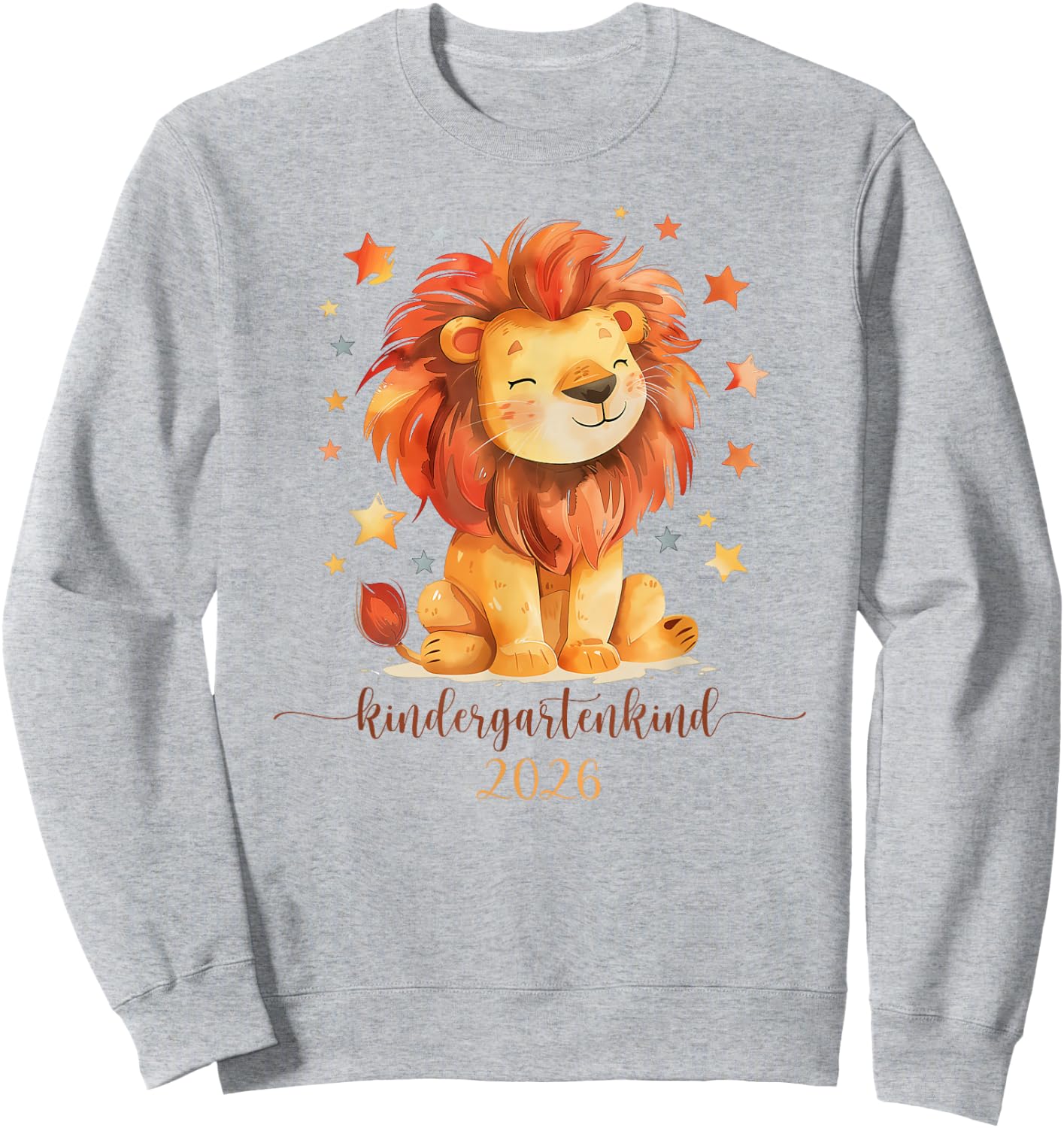 Löwe Kindergartenkind 2026 Kindergartenstart Sweatshirt - Sweatshirt | Ash