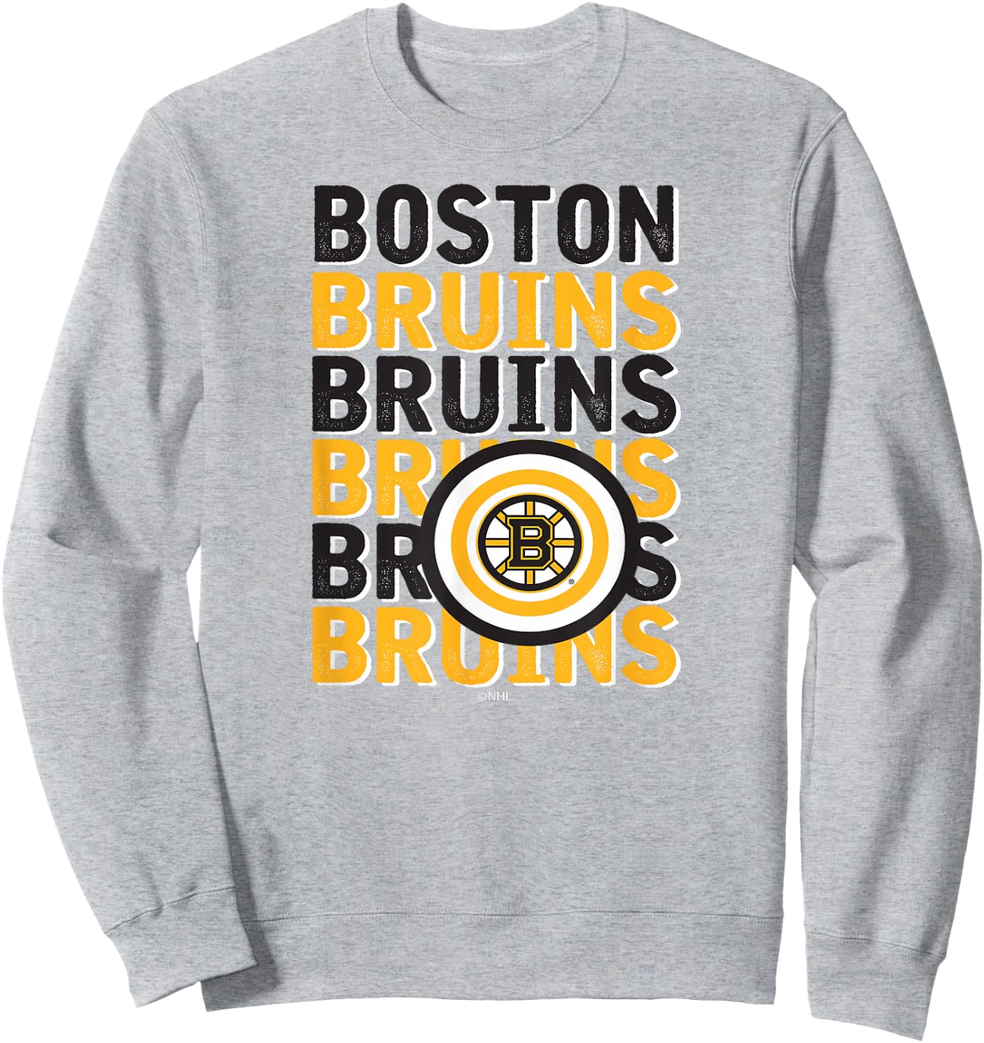 Boston Bruins Repeat Gray Officially Licensed Sweatshirt - Sweatshirt | Ash