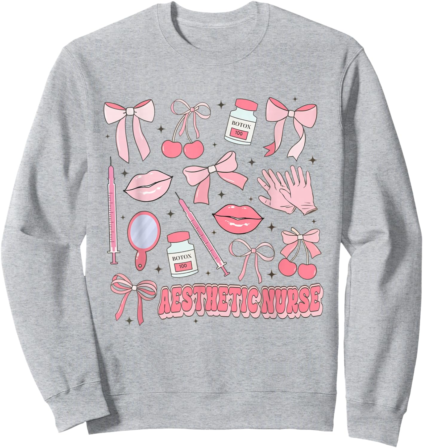 Coquette Aesthetic Nurse Injector Dermatology Botox Nurse Sweatshirt - Sweatshirt | Ash