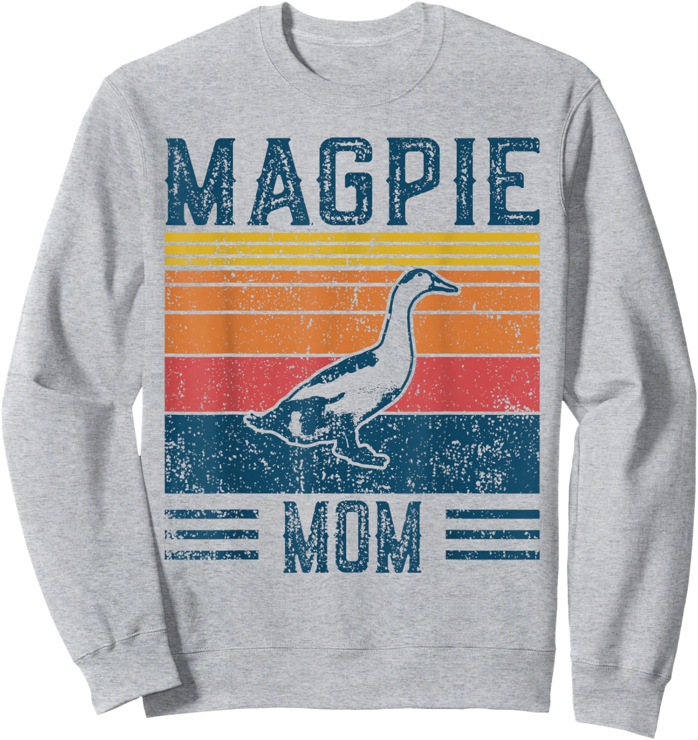 Best Duck Mom Women - Vintage Magpie Sweatshirt - Sweatshirt | Ash