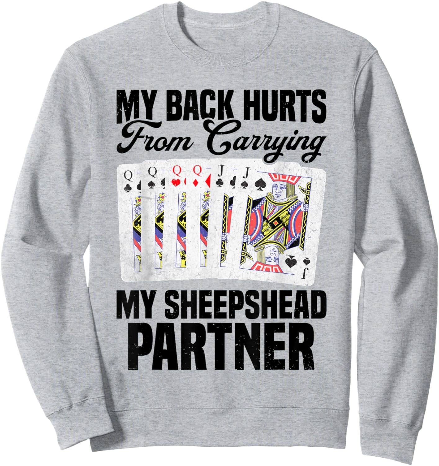 Sheepshead Game Sheepshead Lover Card Game Sheepshead Sweatshirt - Sweatshirt | Ash