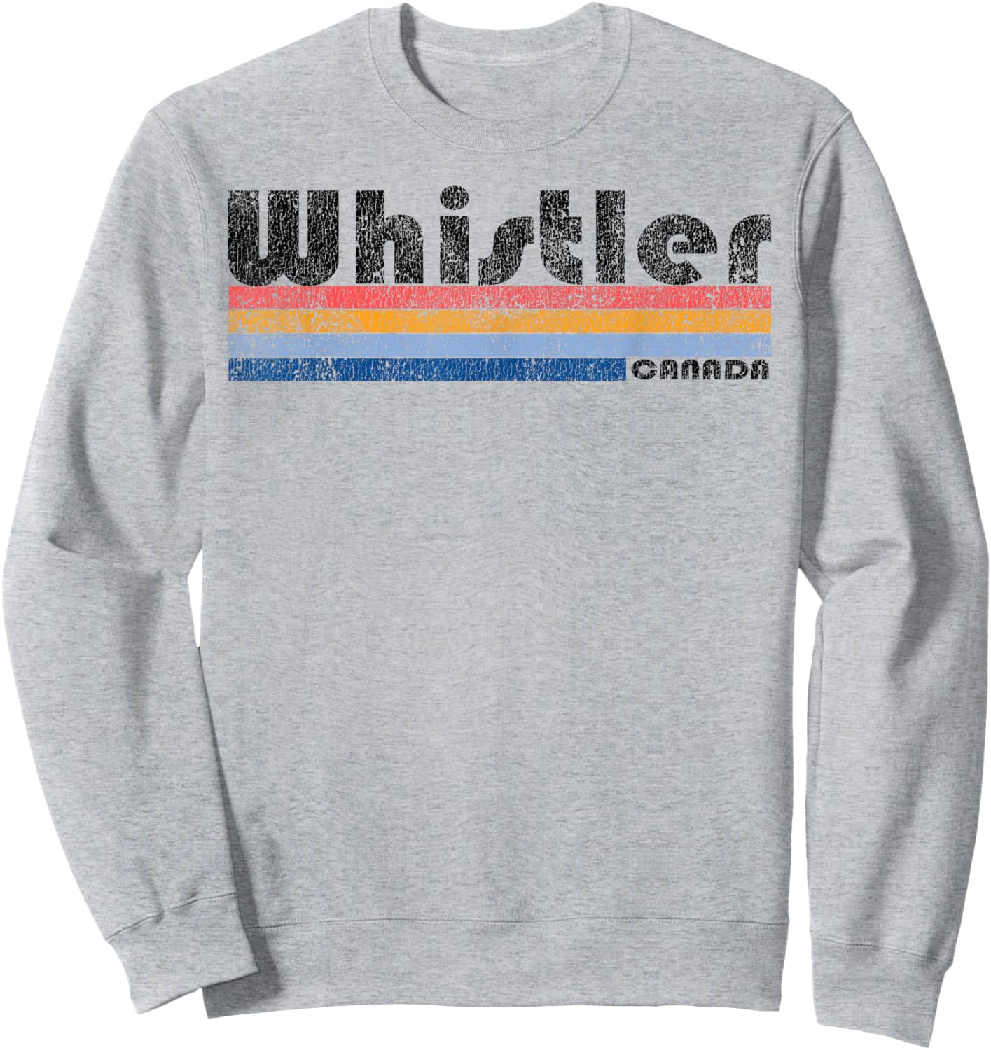 Vintage 1980s Style Whistler Canada Sweatshirt - Sweatshirt | Ash