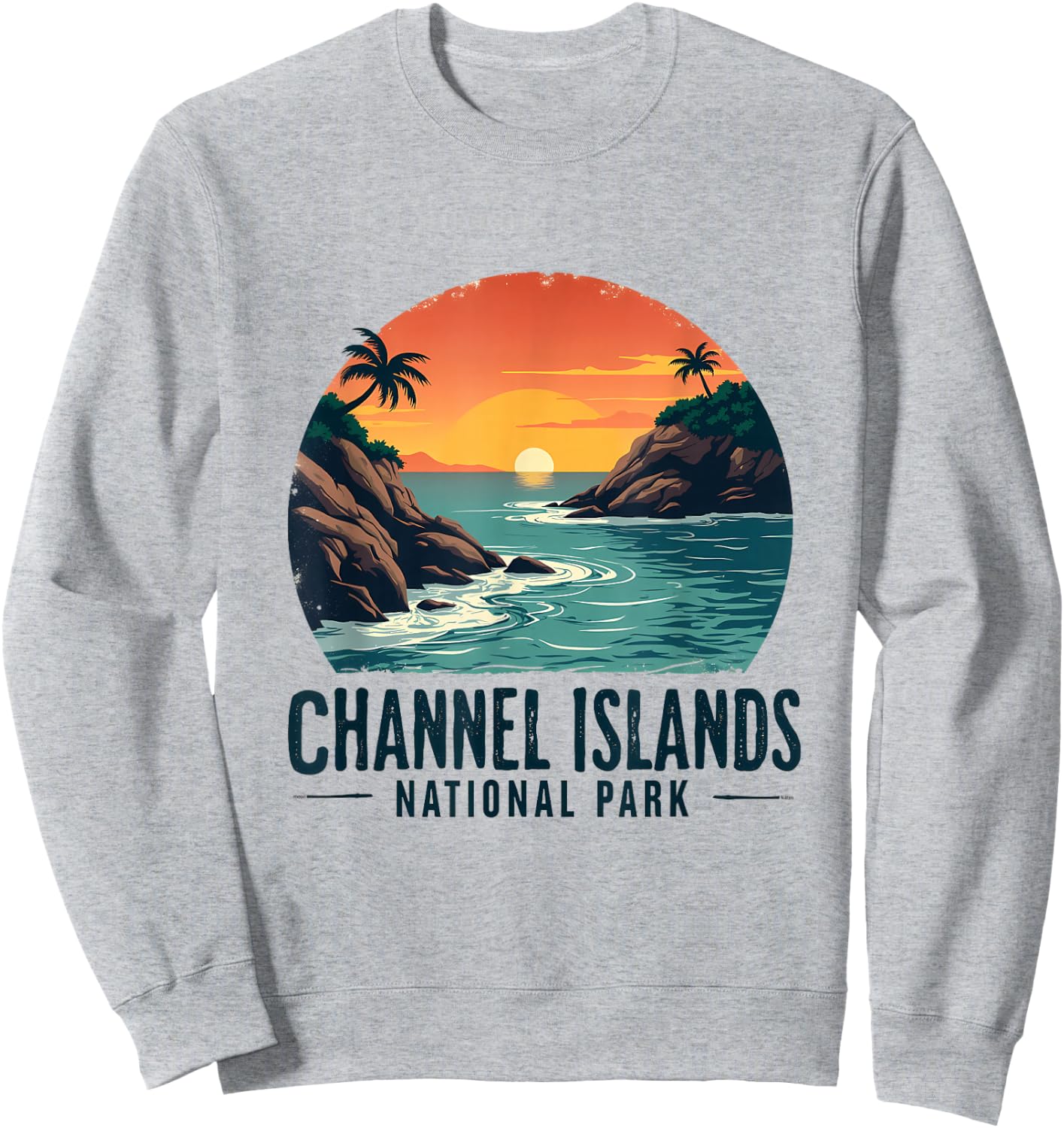 Channel Islands National Park Sunset Coastal View Sweatshirt - Sweatshirt | Ash