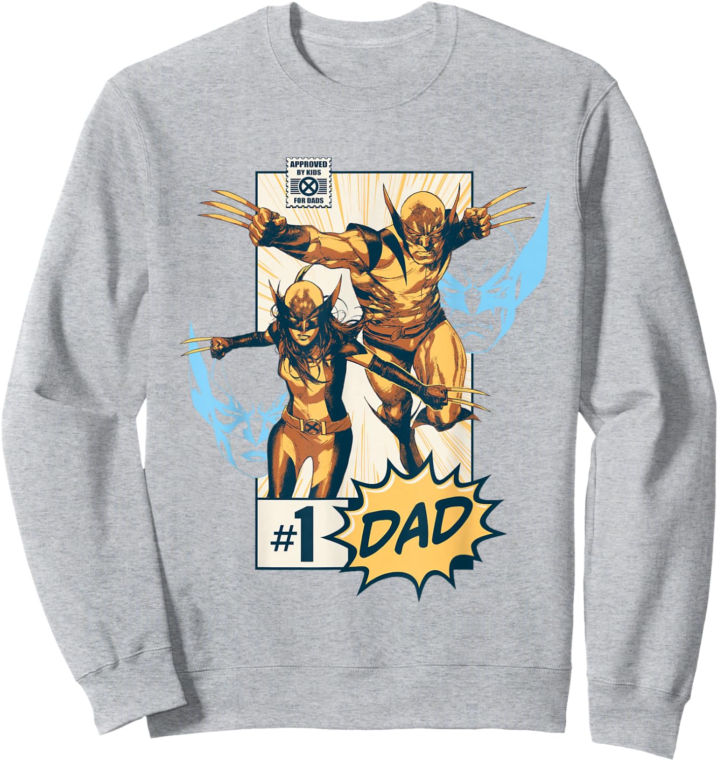 Marvel X-Men Wolverine & X-23#1 Dad Sweatshirt - Sweatshirt | Ash