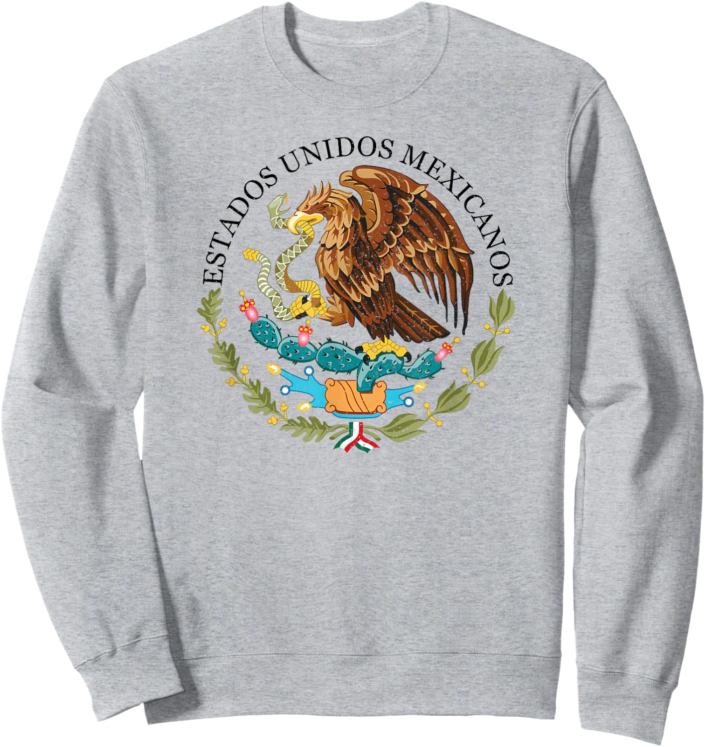 Mexico Coat of Arms Mexican Flag Seal Symbol Sweatshirt - Sweatshirt | Ash