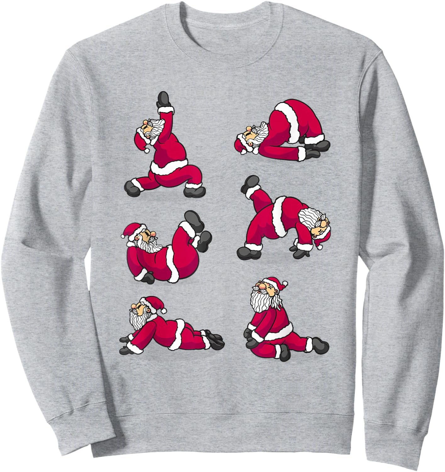Santa Claus Practicing Yoga Sweatshirt - Sweatshirt | Ash