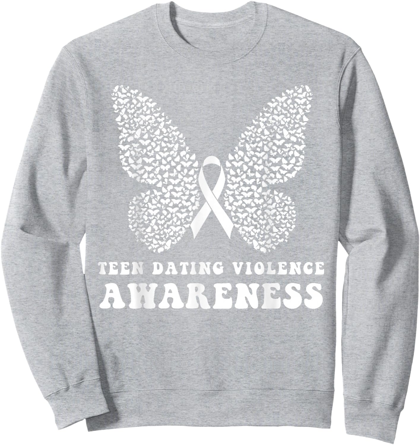 Teen Dating Violence Awareness Sweatshirt - Sweatshirt | Ash